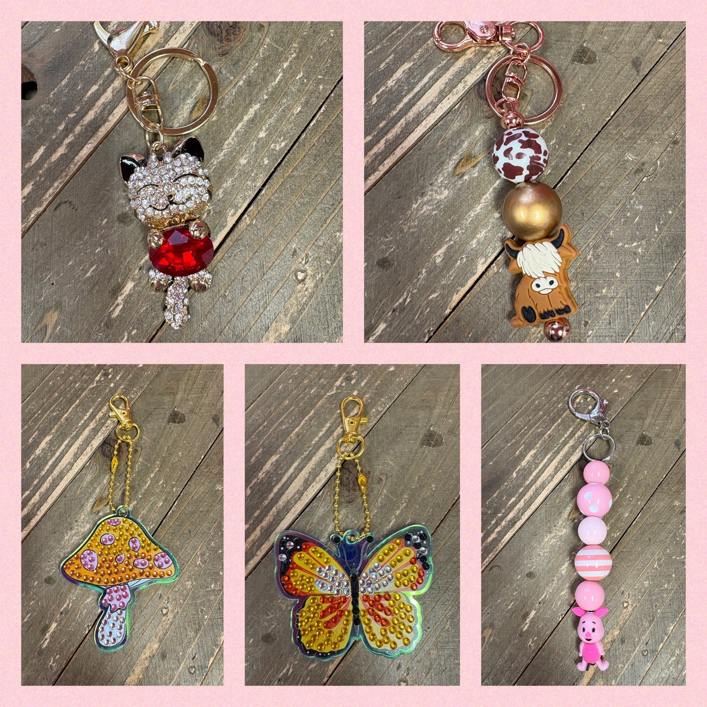 Assorted Key Chains; different designs (5 to choose from)