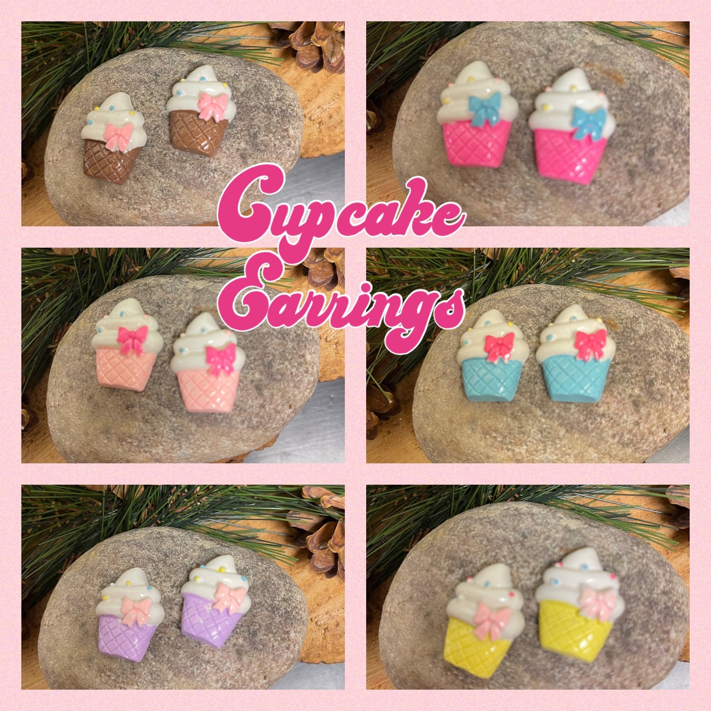Sprinkle Cupcake Earrings (6 colors to choose from)Pink tiful of LOVE