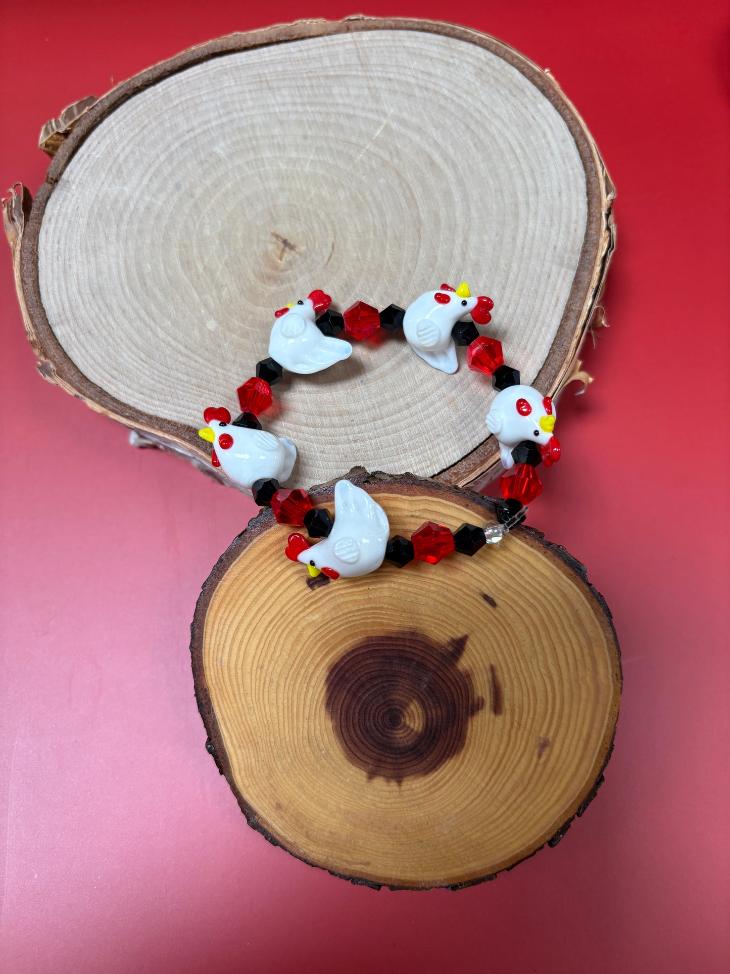 Chicken glass Beaded Bracelet