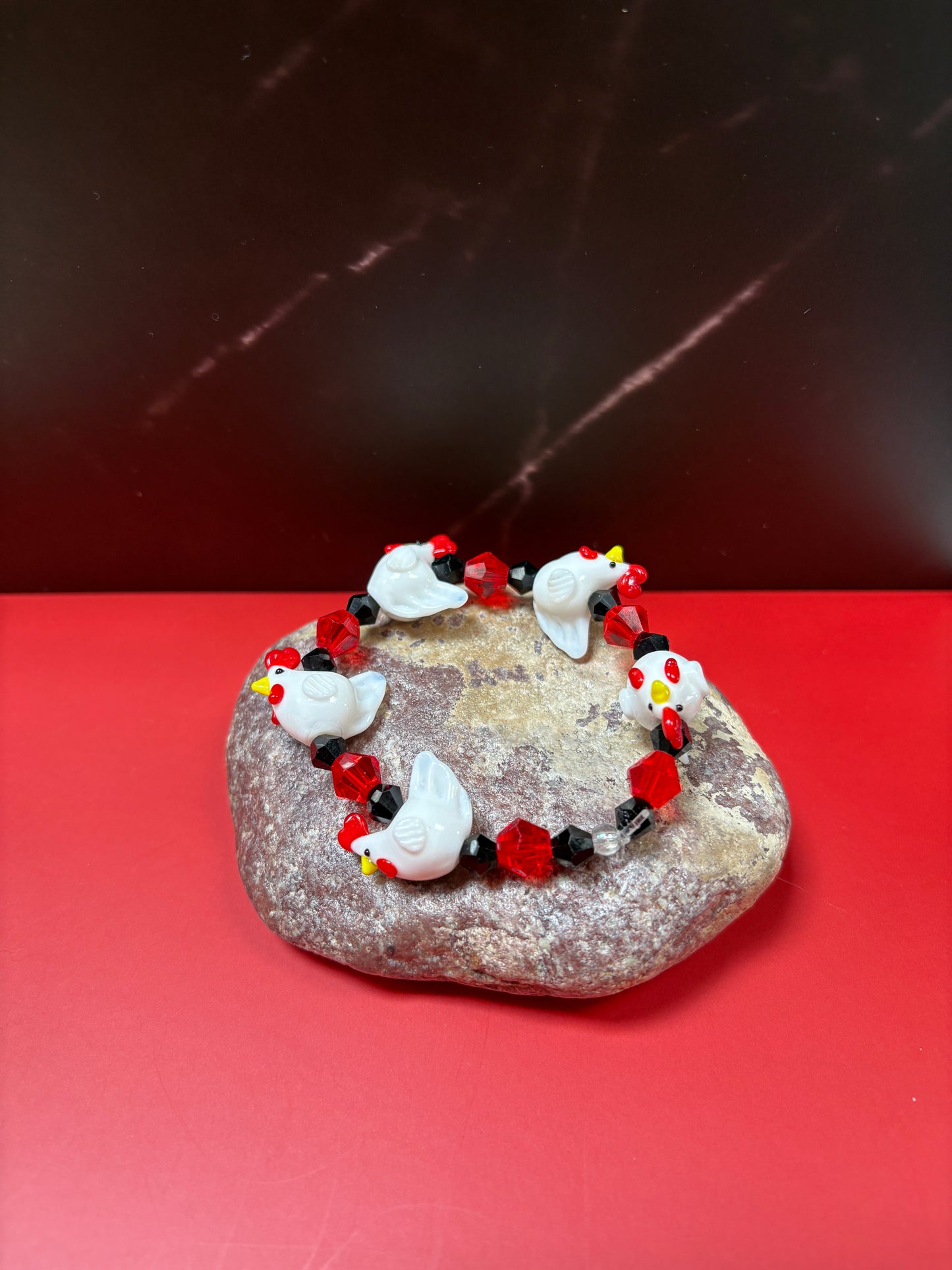 Chicken glass Beaded Bracelet