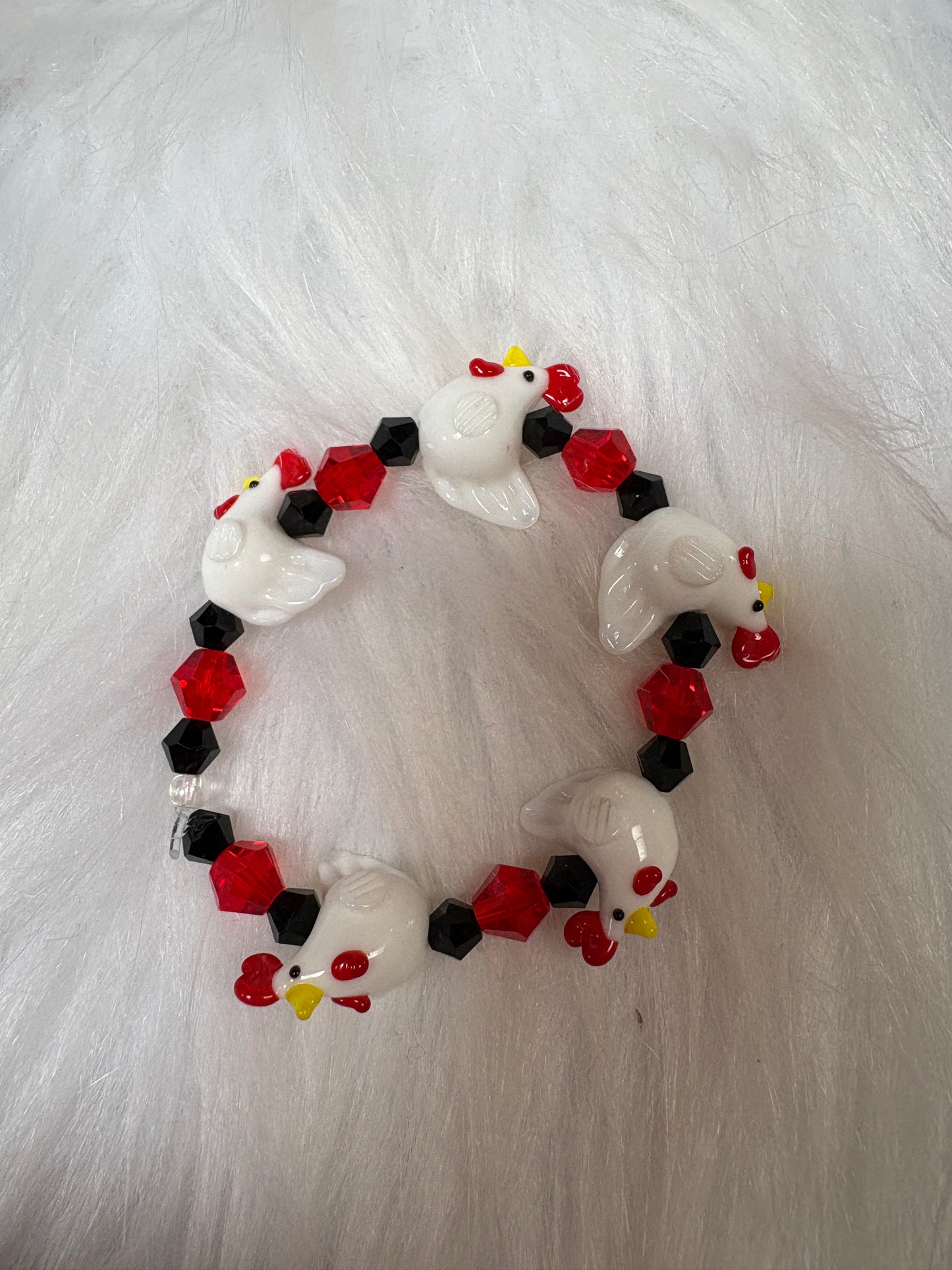 Chicken glass Beaded Bracelet