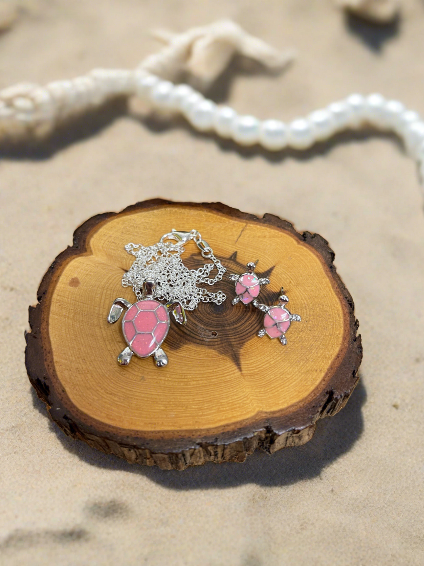 Pink Sea Turtle Jewelry Set (includes necklace & earrings)Pink tiful of LOVE