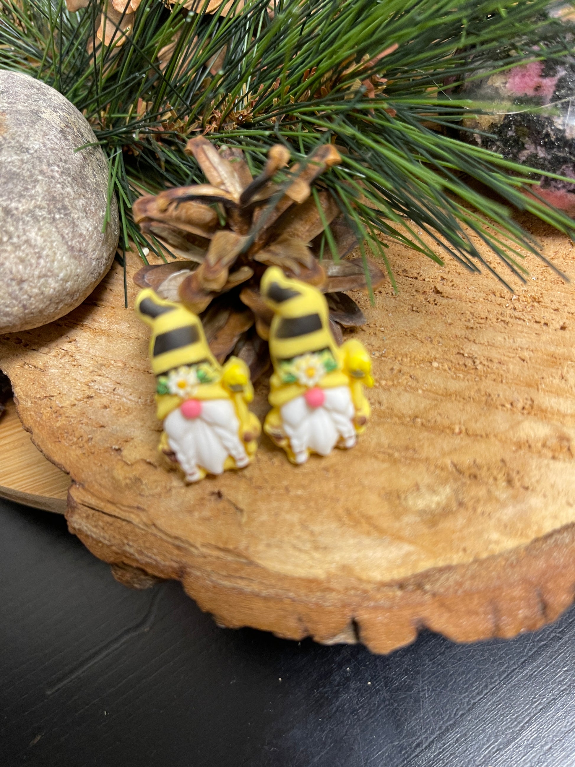 Honey Bee Gnomes Stud Earrings (3 to choose from)Pink tiful of LOVE