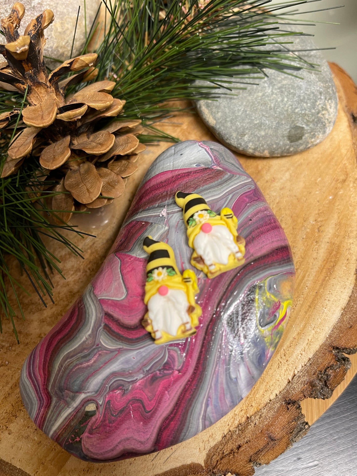 Honey Bee Gnomes Stud Earrings (3 to choose from)Pink tiful of LOVE