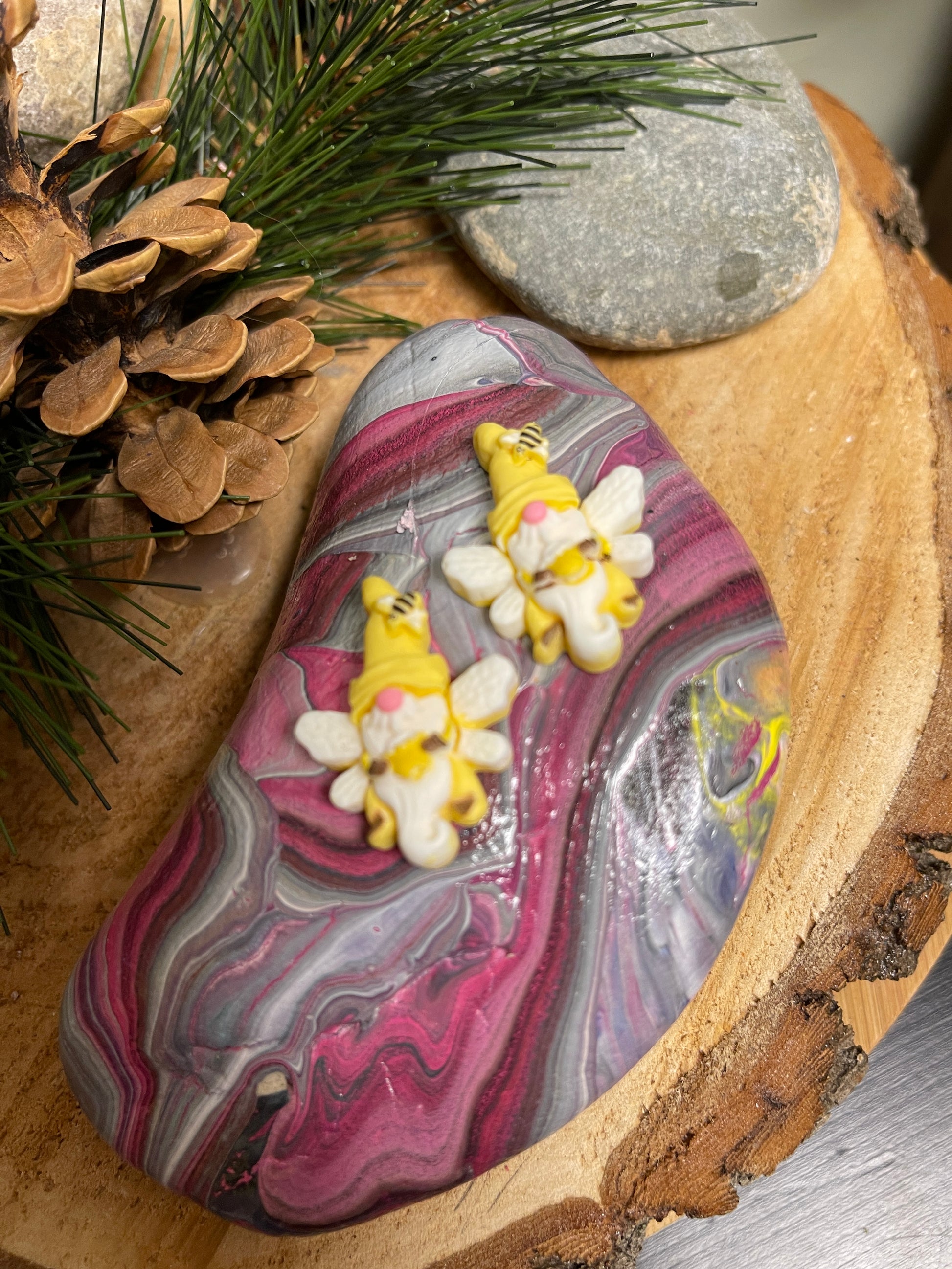 Honey Bee Gnomes Stud Earrings (3 to choose from)Pink tiful of LOVE