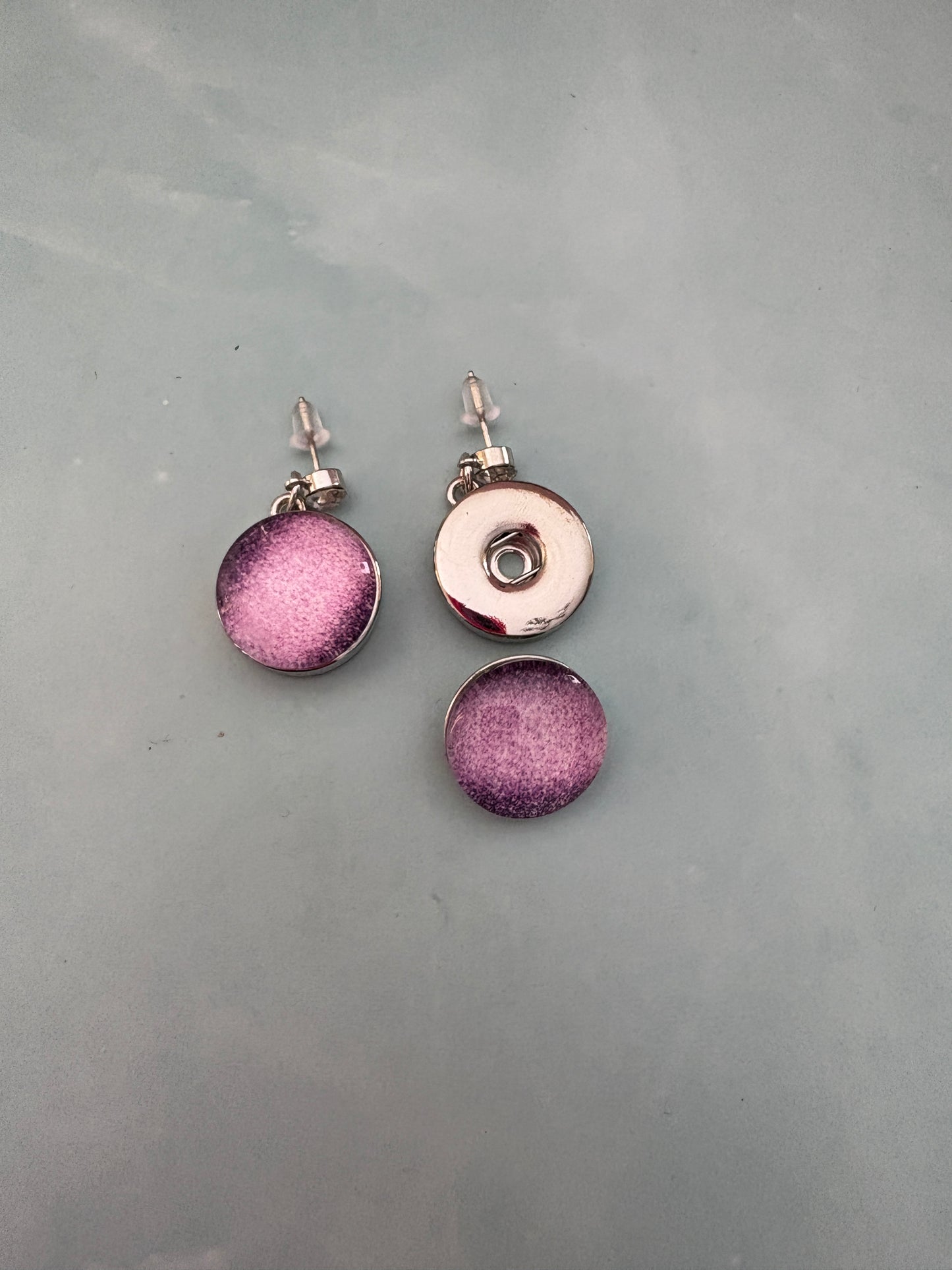 SNAP Earrings and 2 matching Sand pattern Snaps