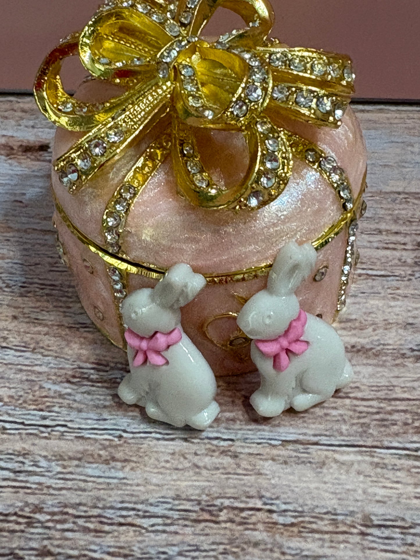 White Chocolate Easter Bunny Stud Earrings