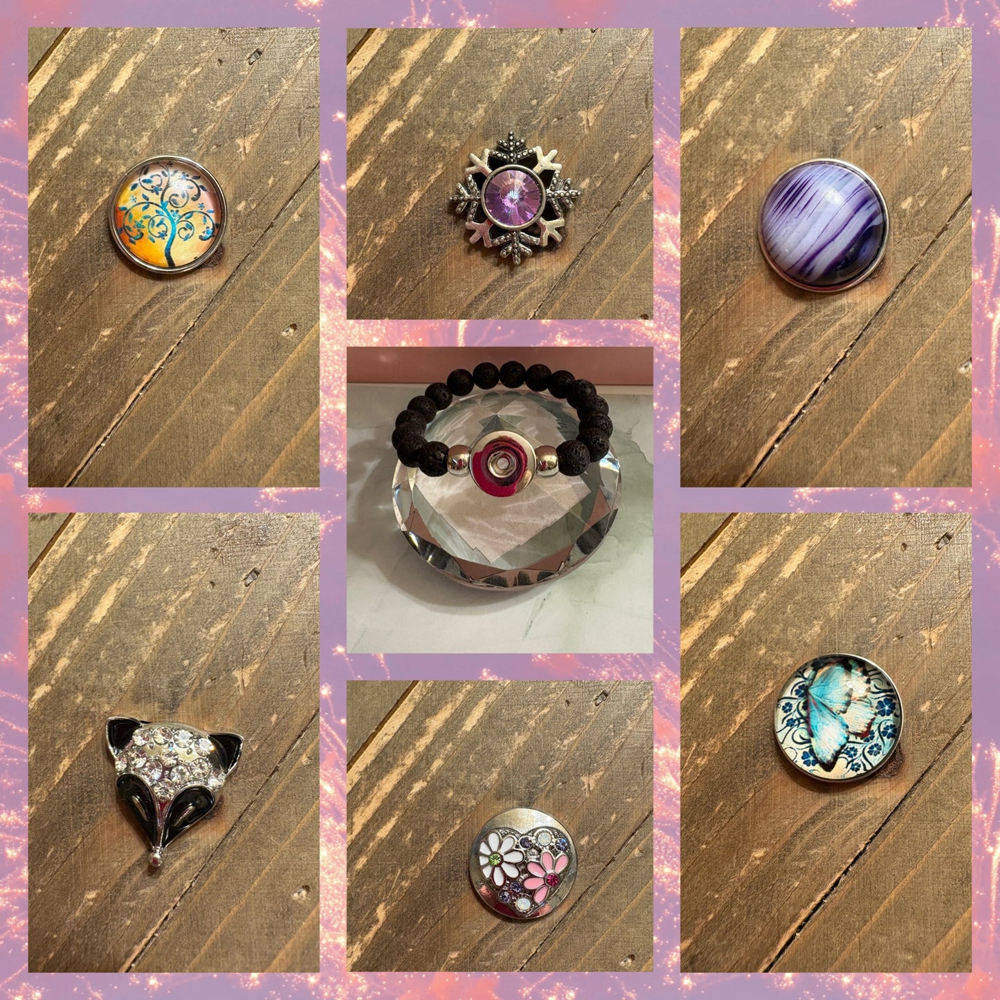 Snap Jewelry Starter Set (6 Snaps & snap bracelet)