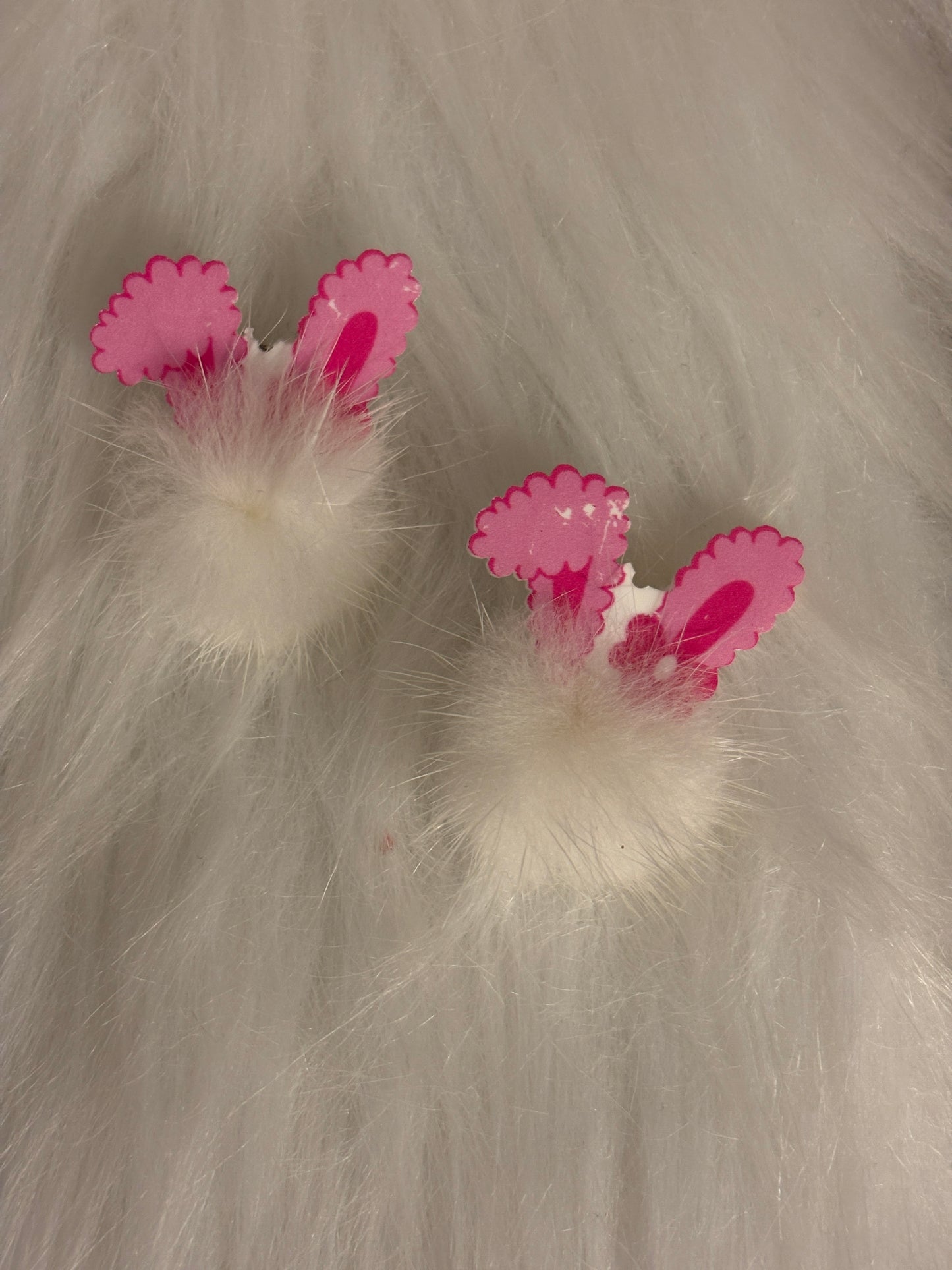 Easter Bunny Pom Pom Stud Earrings