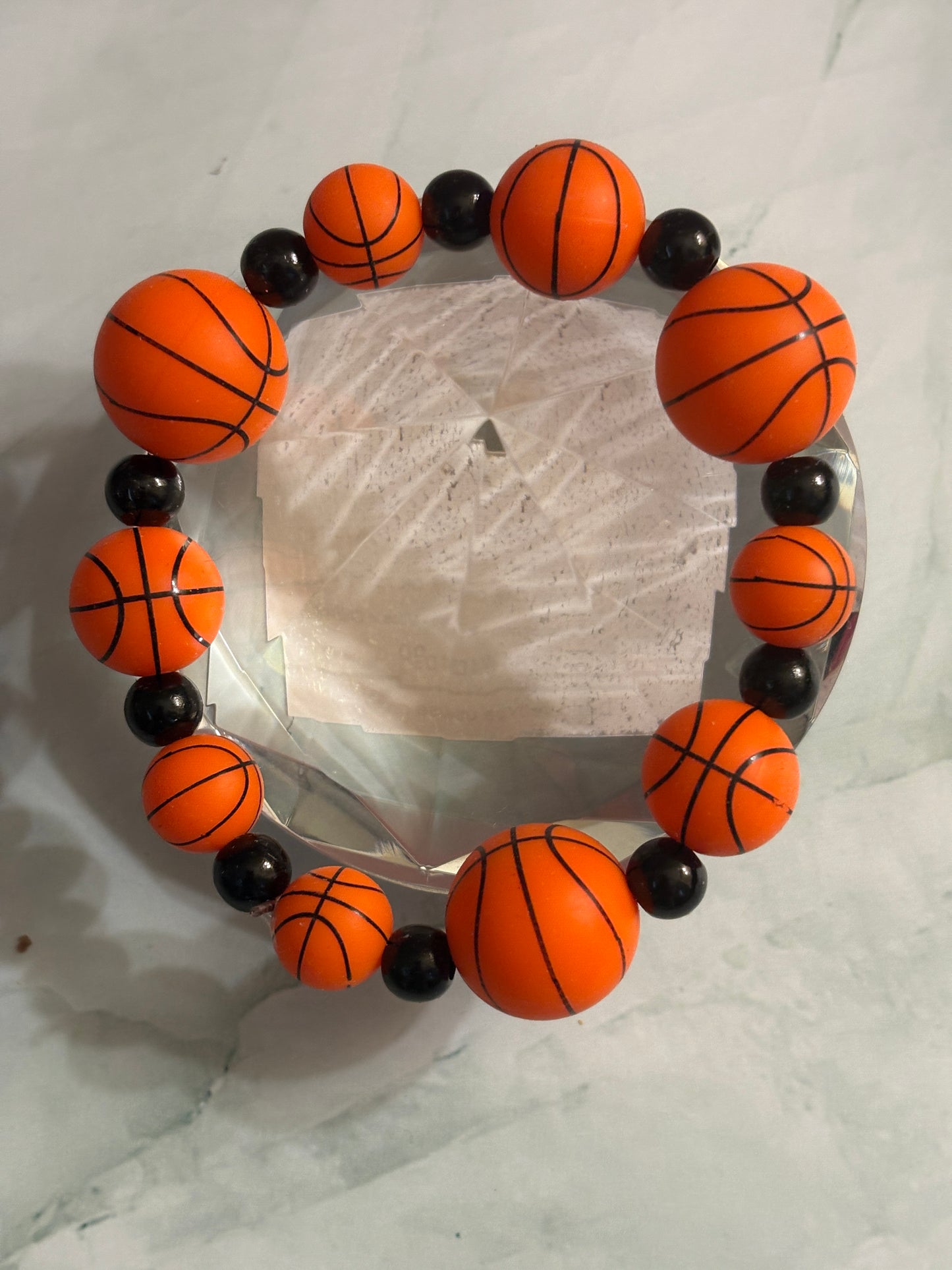 Basketball Beaded Bracelet