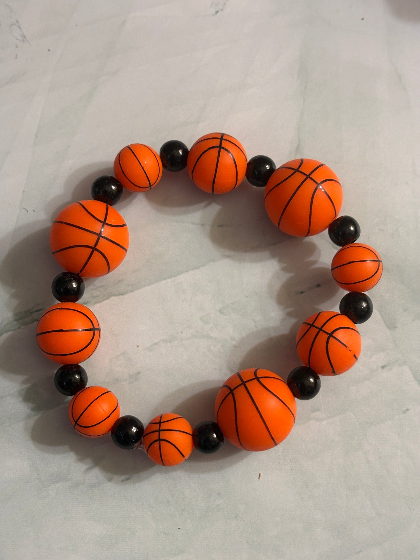 Basketball Beaded Bracelet