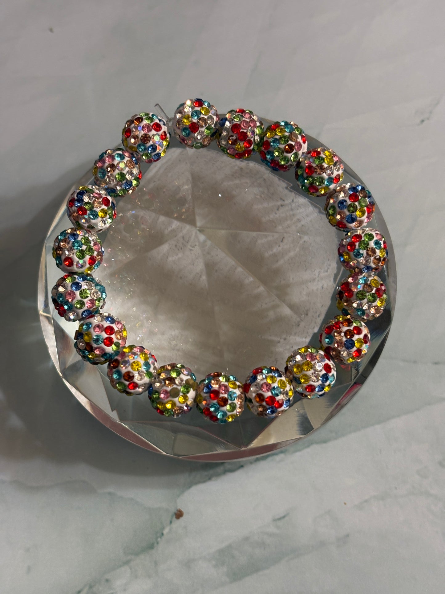 MultiColor Rhinestone Beaded Bracelet