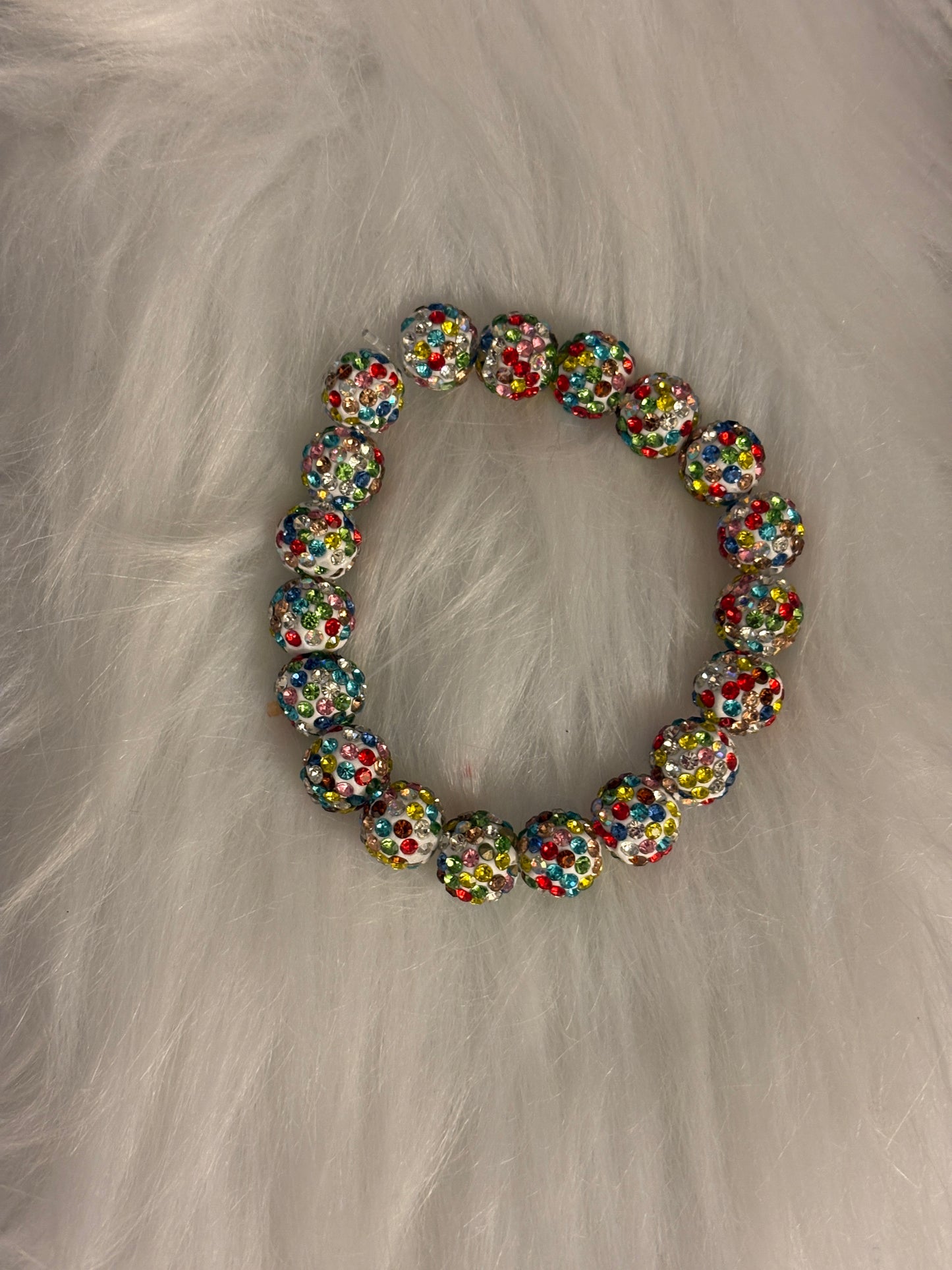 MultiColor Rhinestone Beaded Bracelet