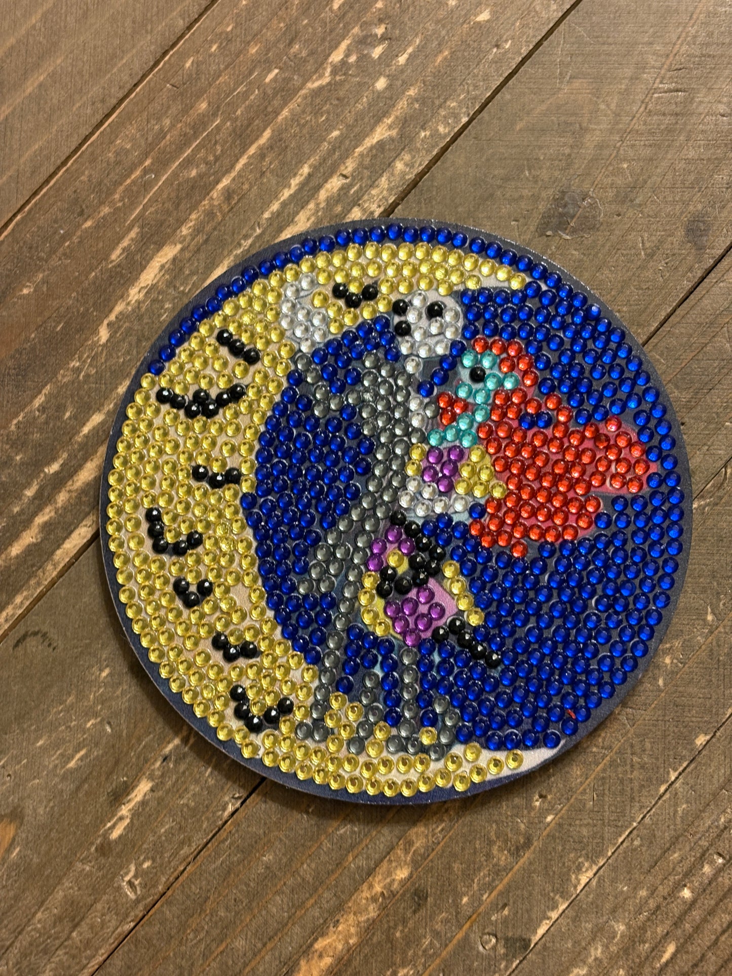 Nightmare Before Christmas Coaster Set; diamond painting; Wood & Gemstone Coasters