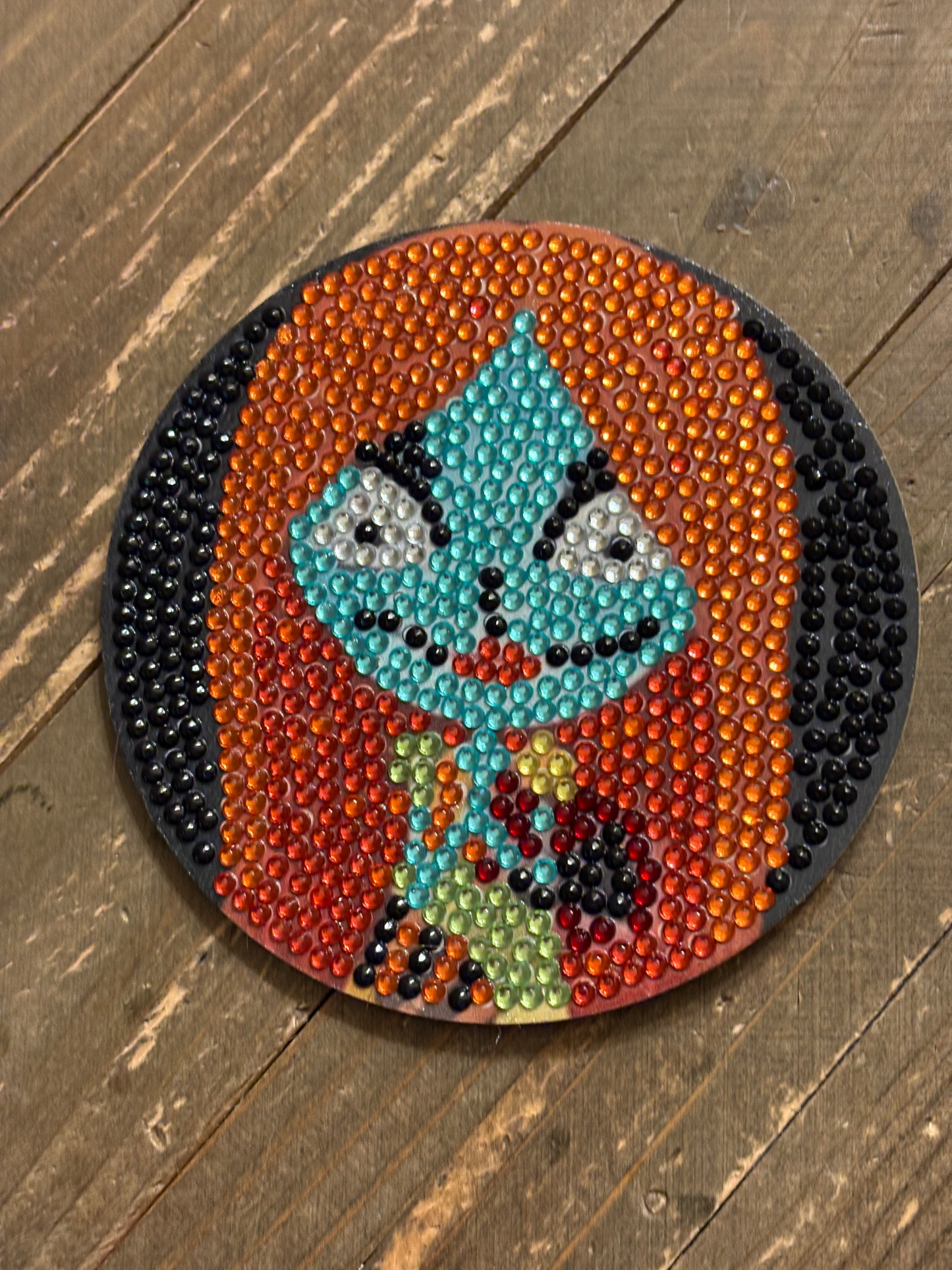 Nightmare Before Christmas Coaster Set; diamond painting; Wood & Gemstone Coasters