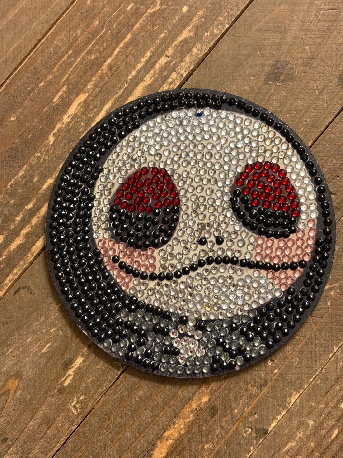 Nightmare Before Christmas Coaster Set; diamond painting; Wood & Gemstone Coasters