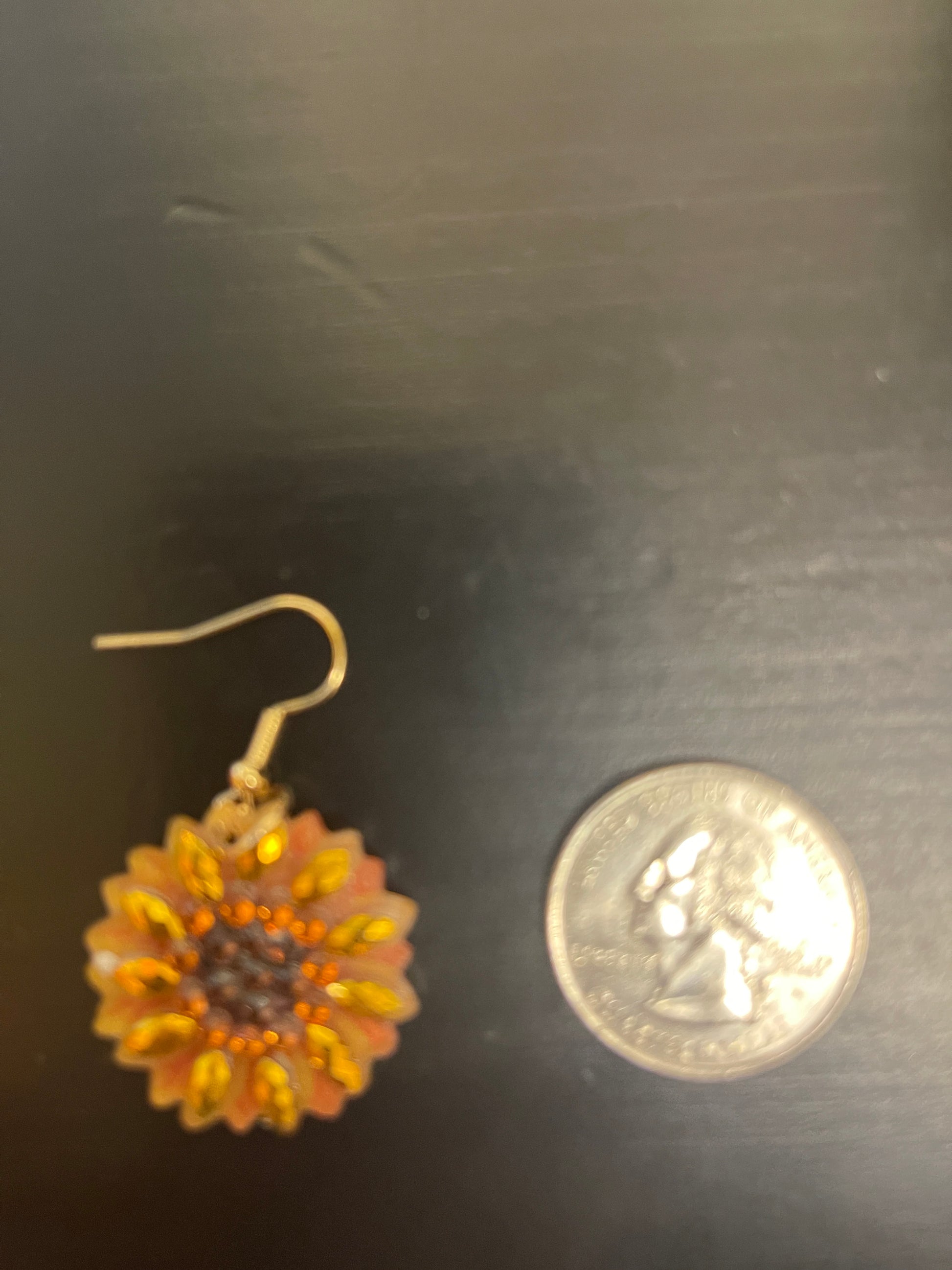 Diamond Painting Sunflower Wire EarringsPink tiful of LOVE