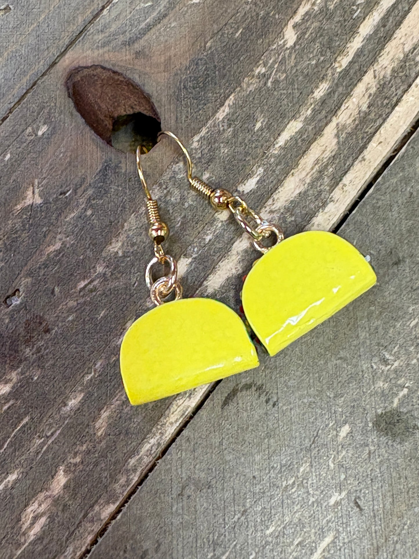 Taco Charm Wire Post Earrings