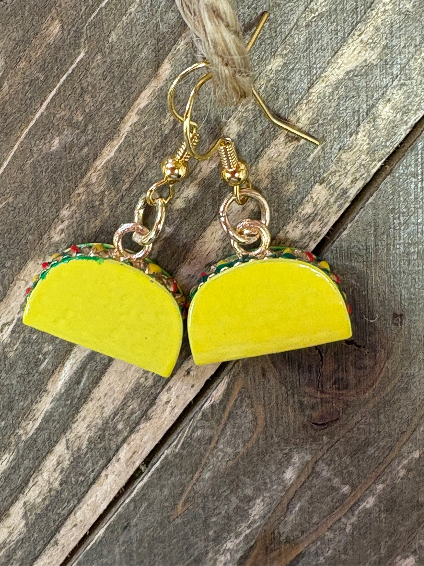 Taco Charm Wire Post Earrings