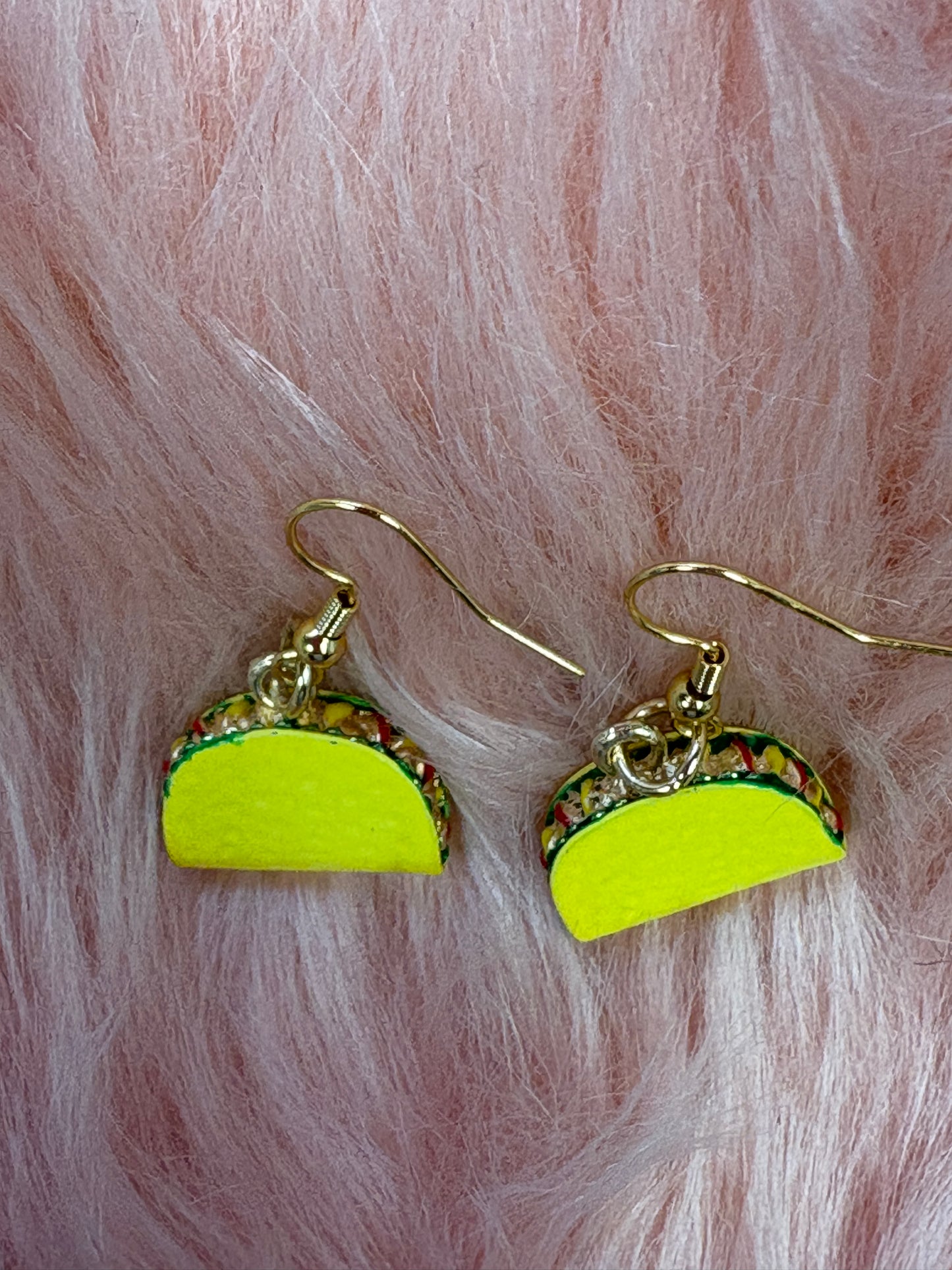 Taco Charm Wire Post Earrings