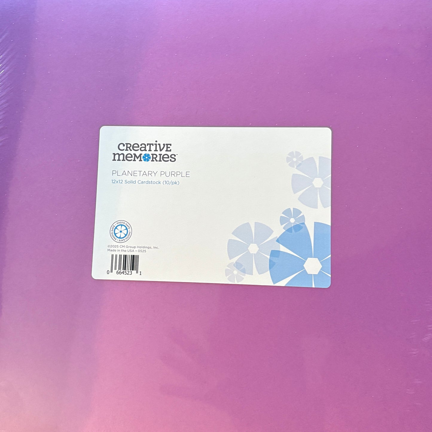 Creative Memories 12x12 Purple Planetary Cardstock (10/pk)