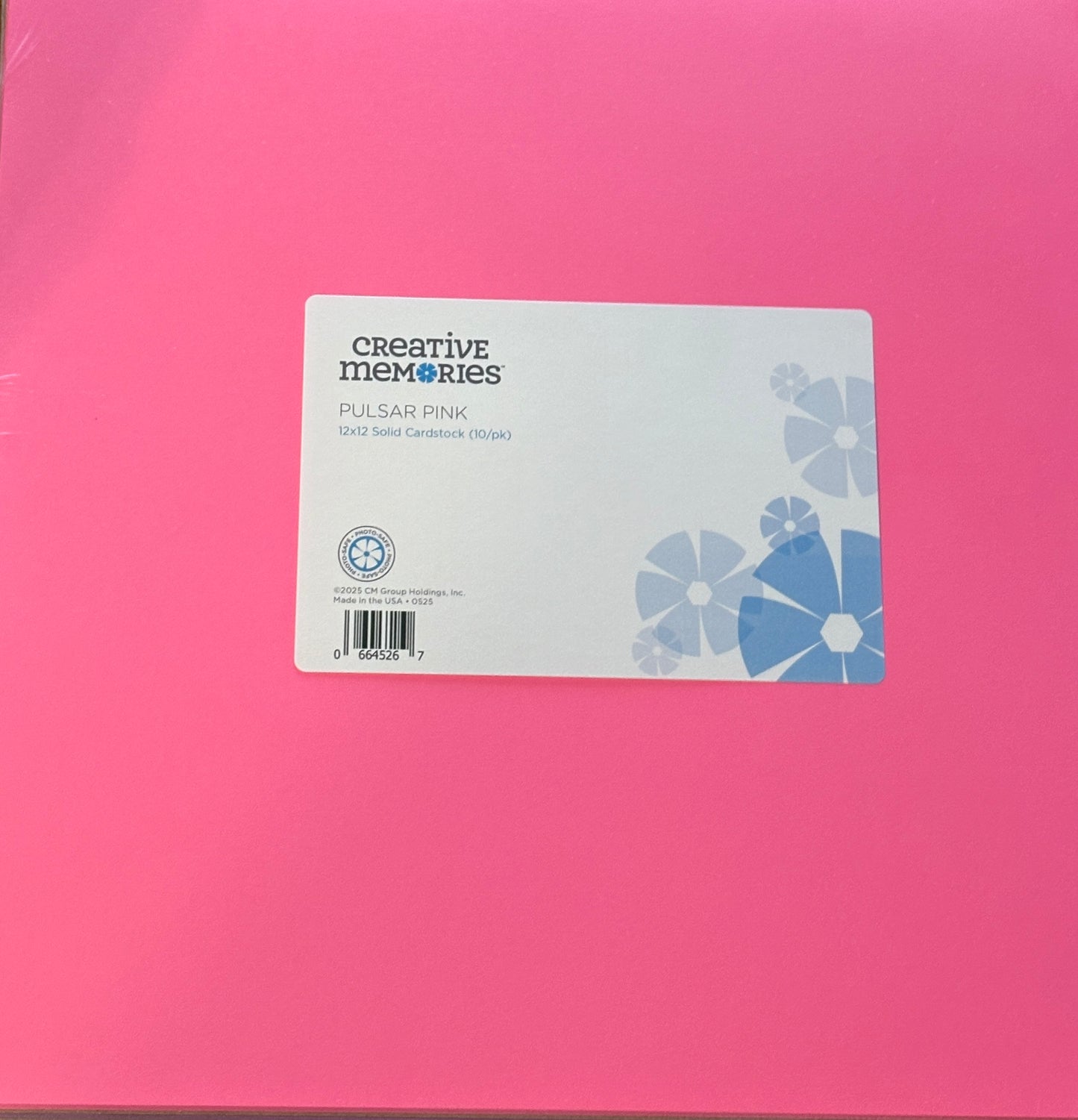 Creative Memories 12x12 Pulsar Pink Cardstock (10/pk) (Copy)
