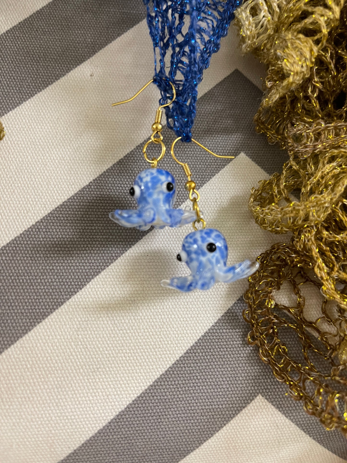 Octopus charm Wire EarringPink tiful of LOVE