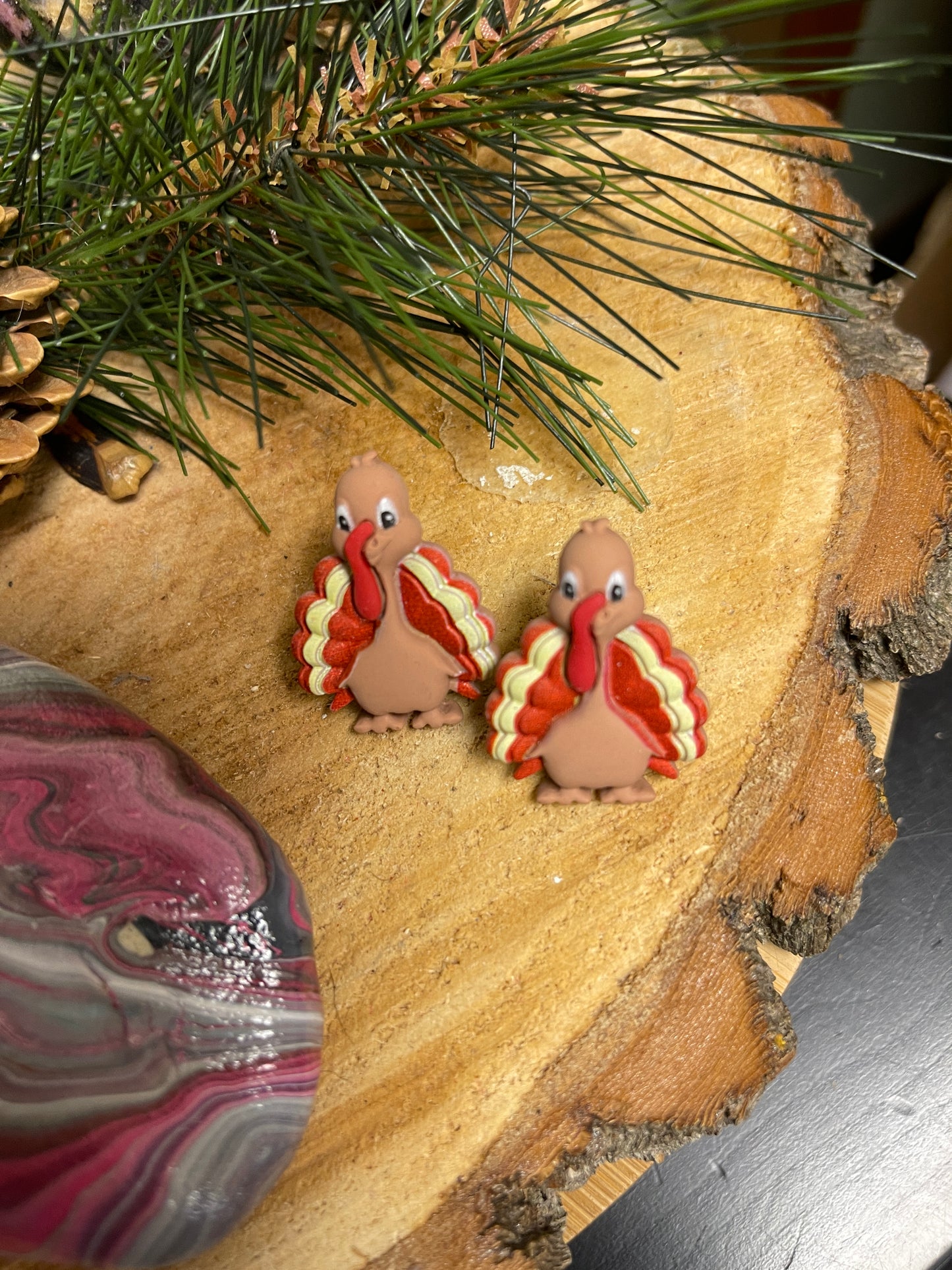 GOBBLE Gobble Tom Turkey Stud EarringsPink tiful of LOVE
