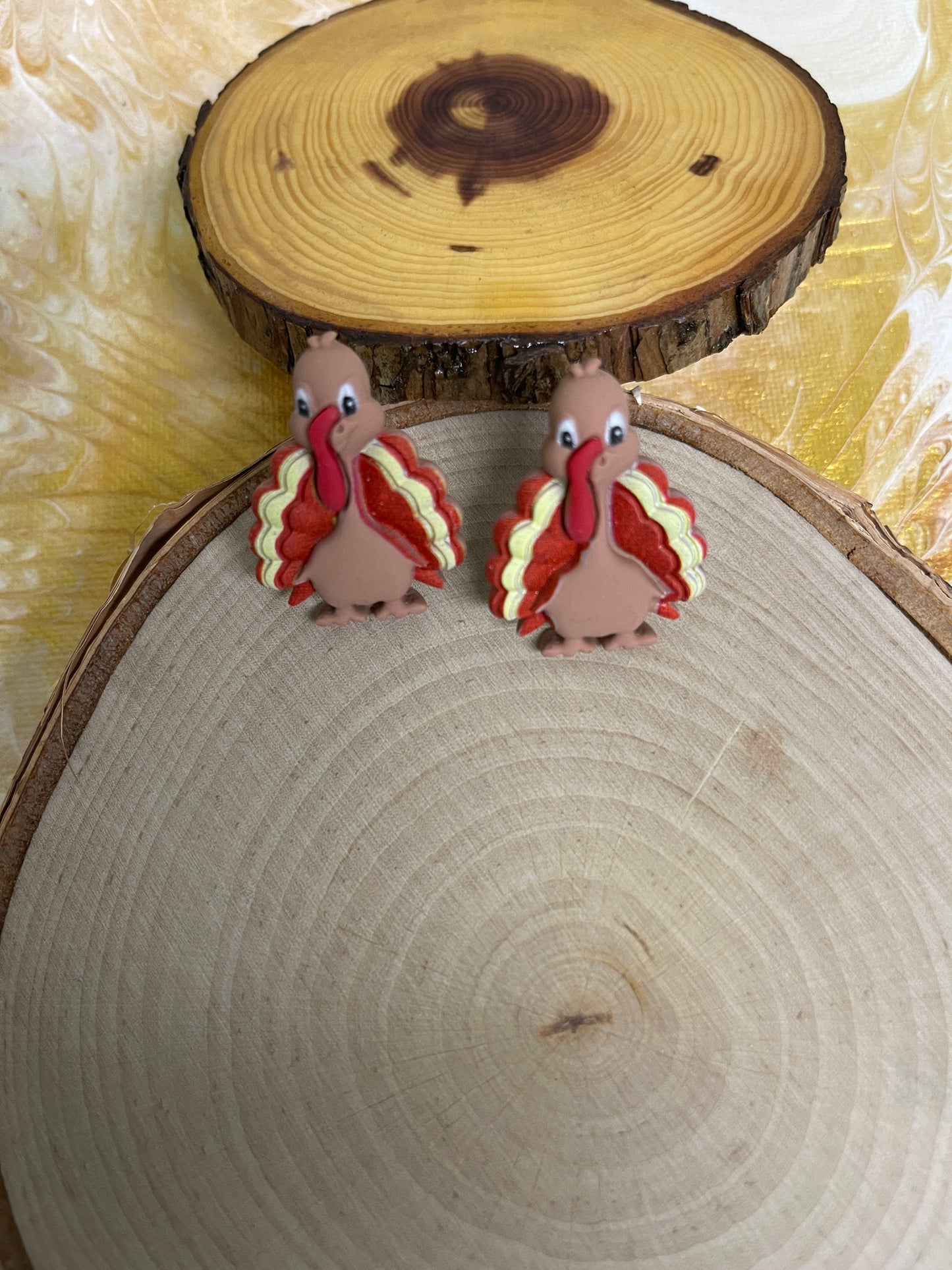 GOBBLE Gobble Tom Turkey Stud EarringsPink tiful of LOVE