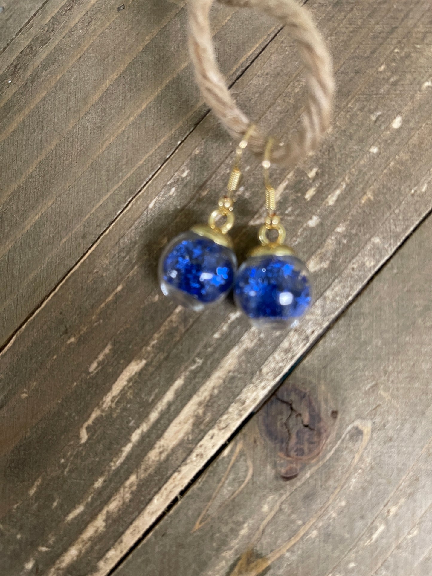 Bubble Ball charm Wire Earring- Red, White & Blue set of 3 prsPink tiful of LOVE