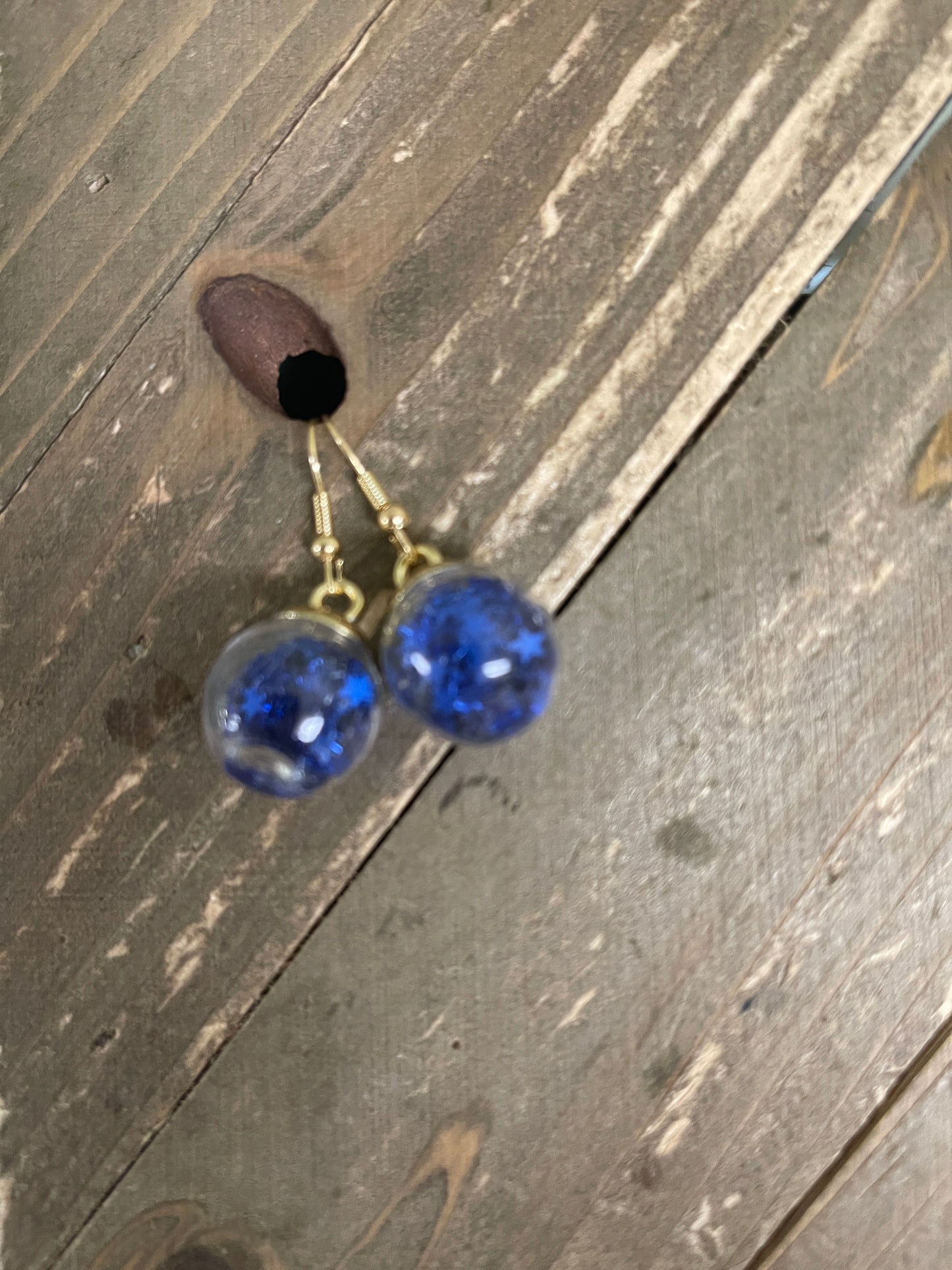 Bubble Ball charm Wire Earring- Red, White & Blue set of 3 prsPink tiful of LOVE