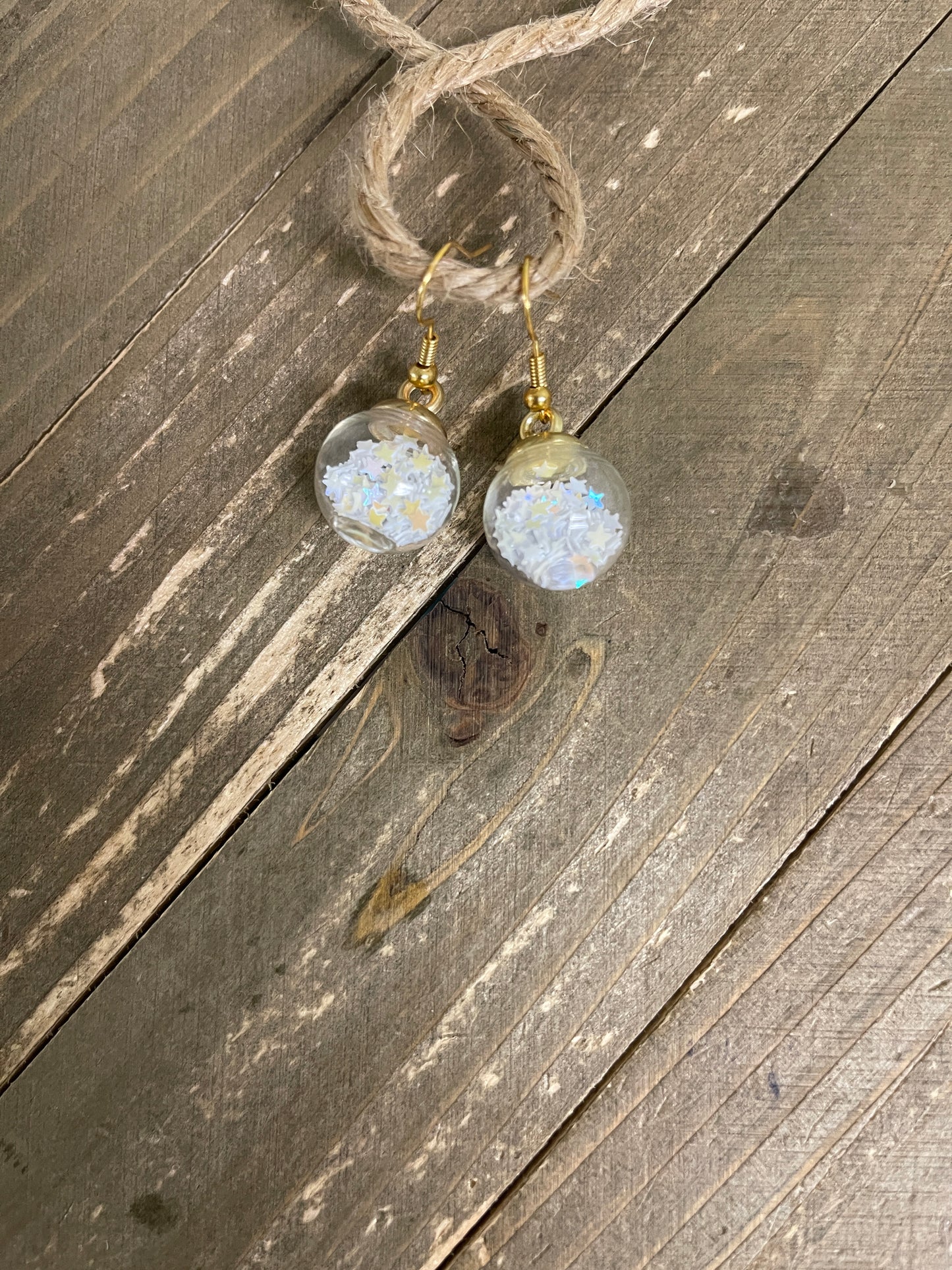 Bubble Ball charm Wire Earring- Red, White & Blue set of 3 prsPink tiful of LOVE