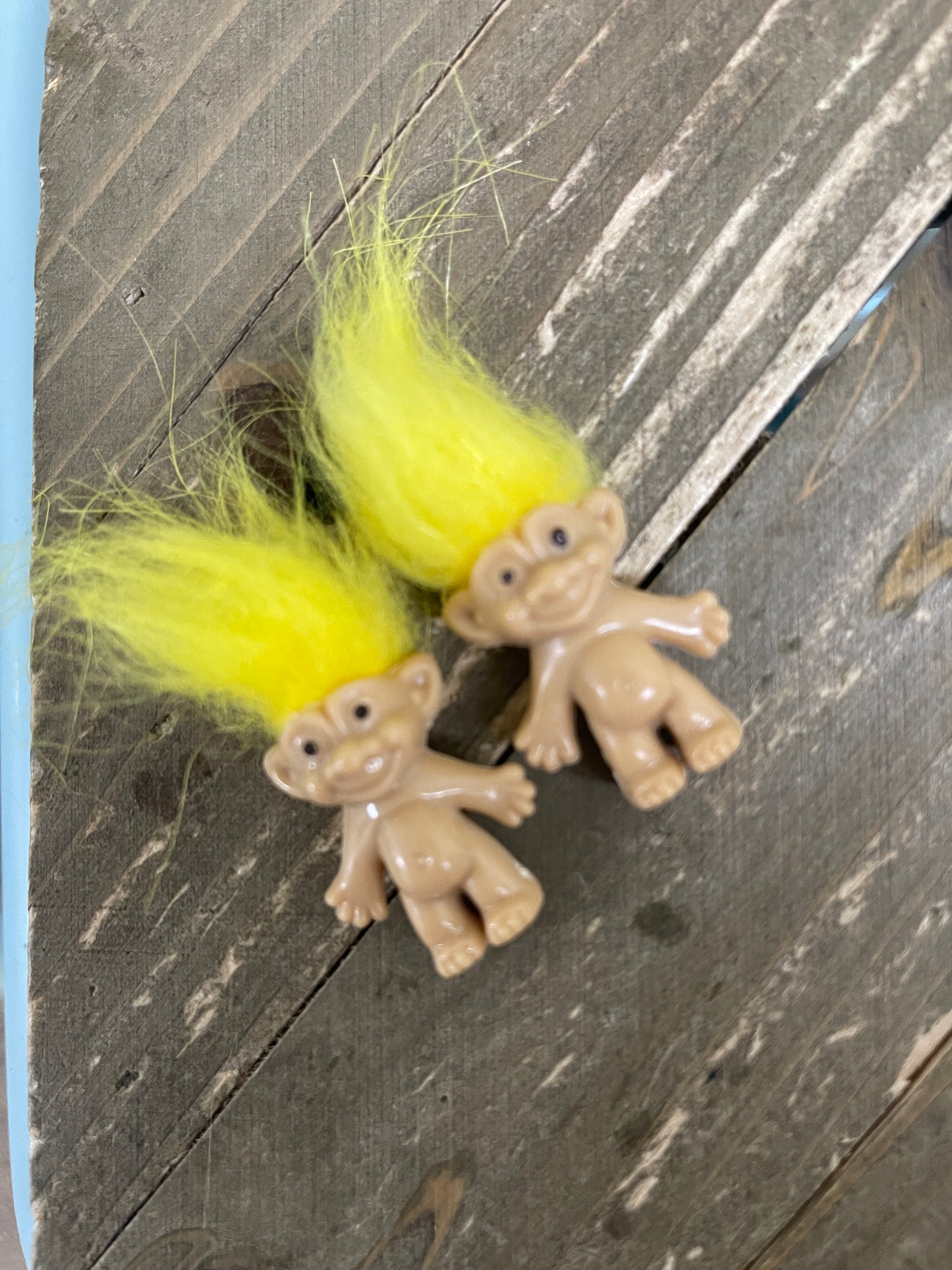 Mini Troll Doll Yellow Wire EarringsPink tiful of LOVE