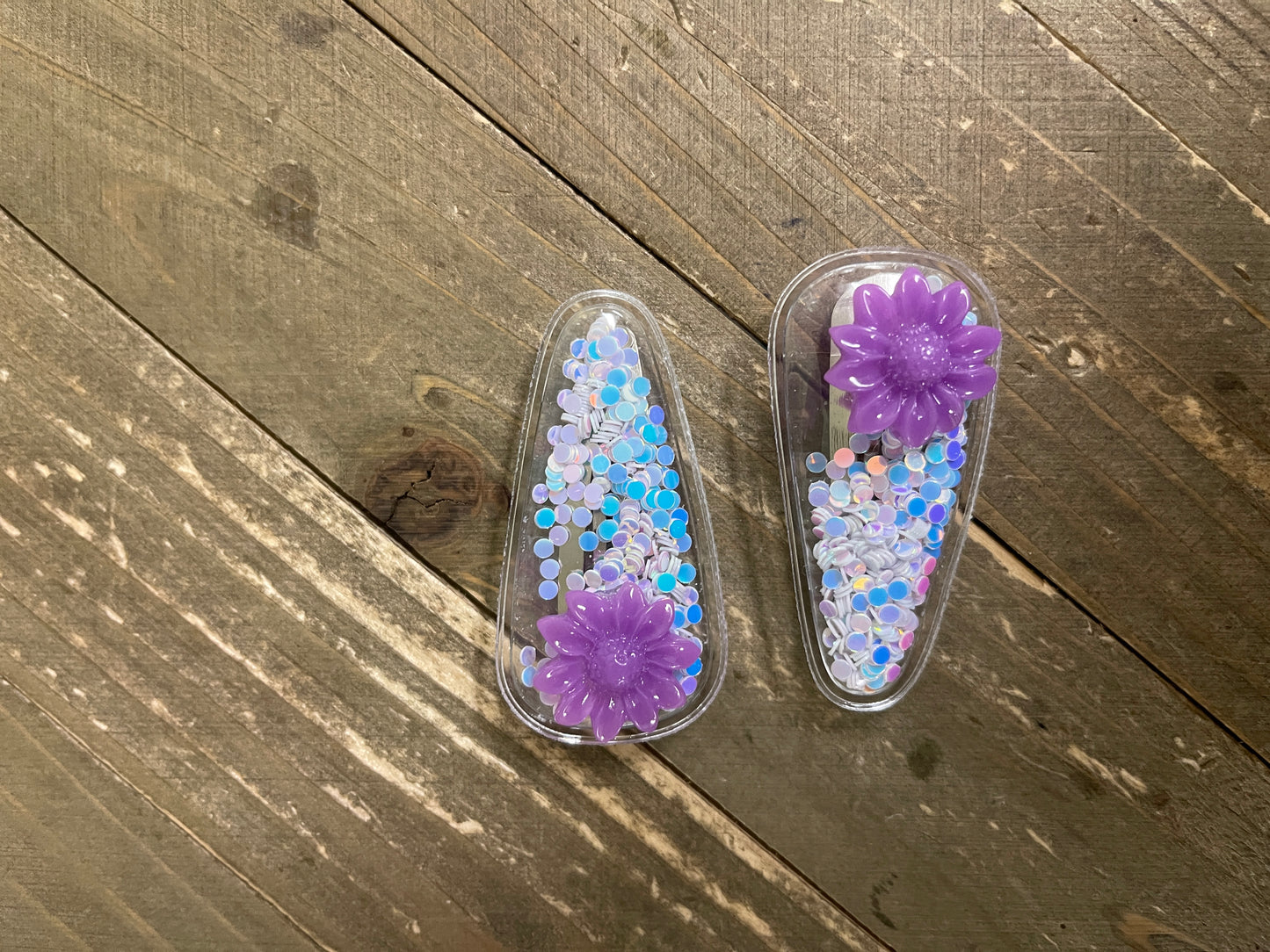 Flower Power Confetti-Snap Hair clips (7 colors to choose)Pink tiful of LOVE
