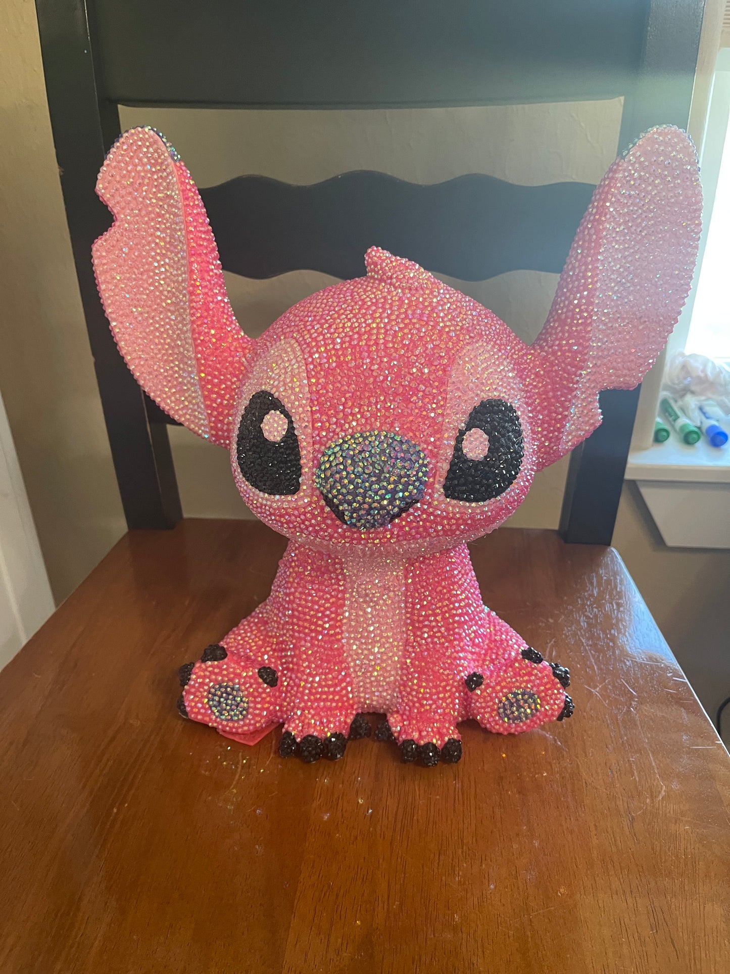 ✨ Diamond Art 3D Bank – Sparkling Pink Stitch-Inspired Money Holder