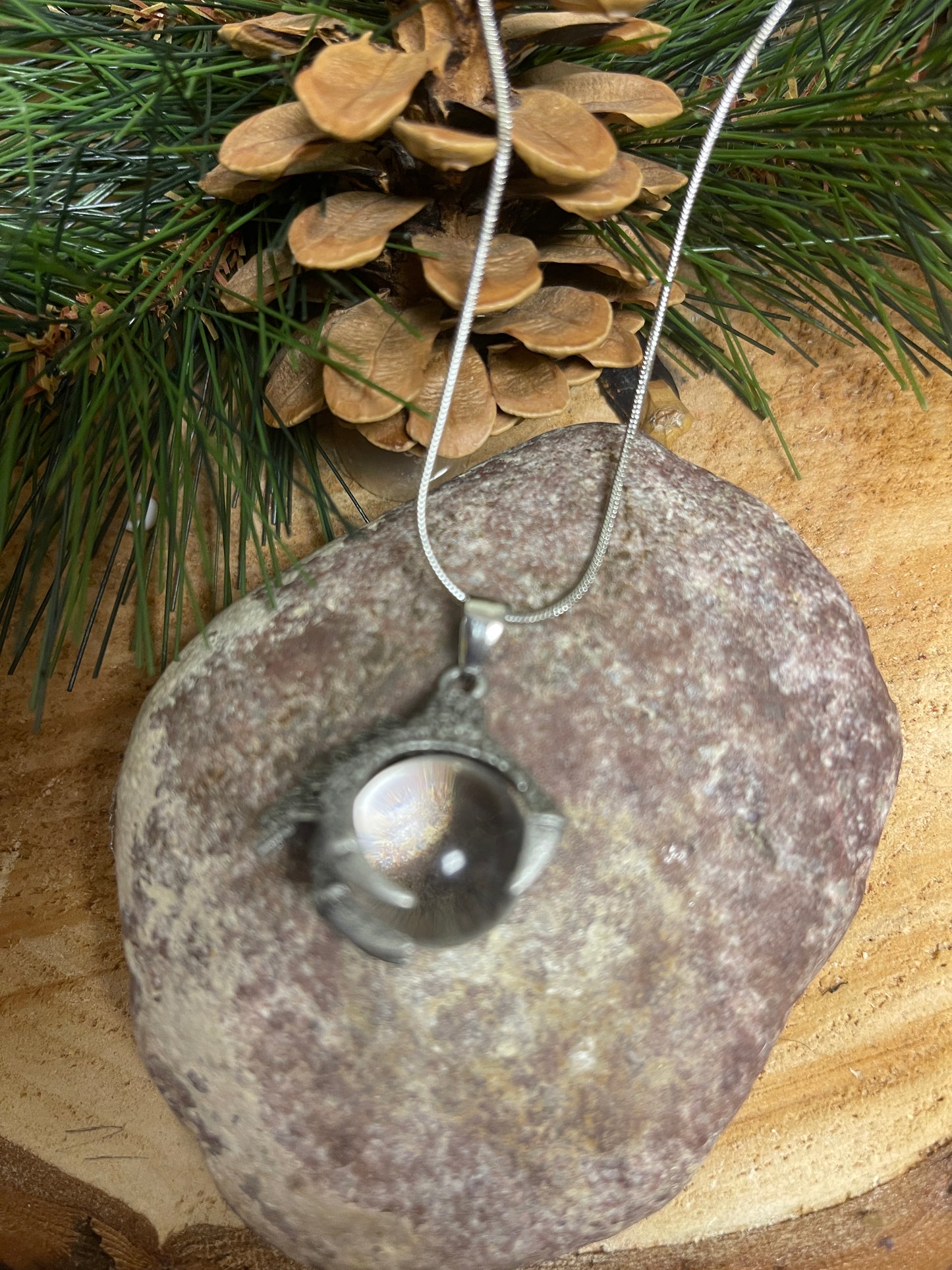 Dragon Claw Pendant on a Silver Chain NecklacePink tiful of LOVE