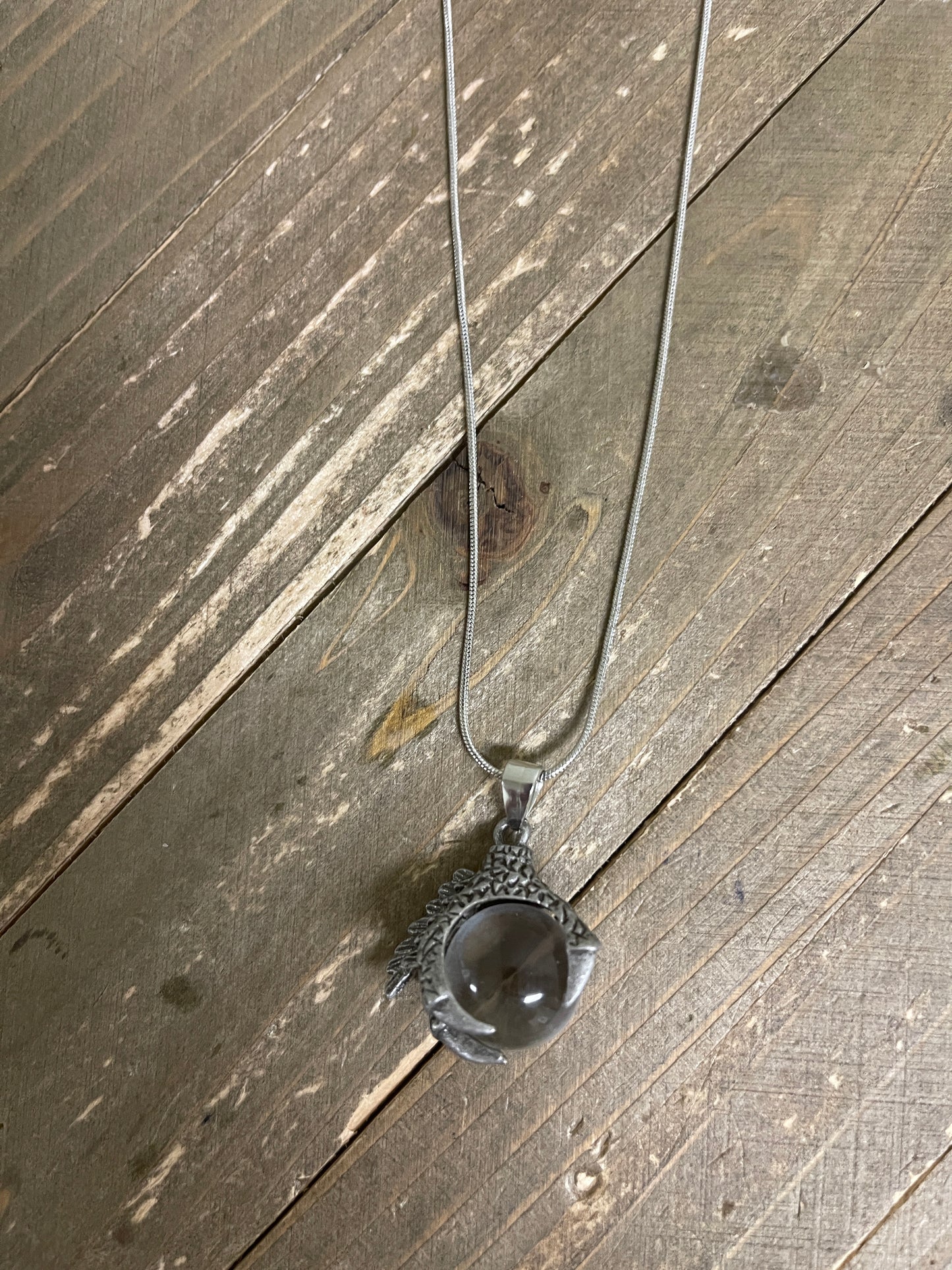 Dragon Claw Pendant on a Silver Chain NecklacePink tiful of LOVE