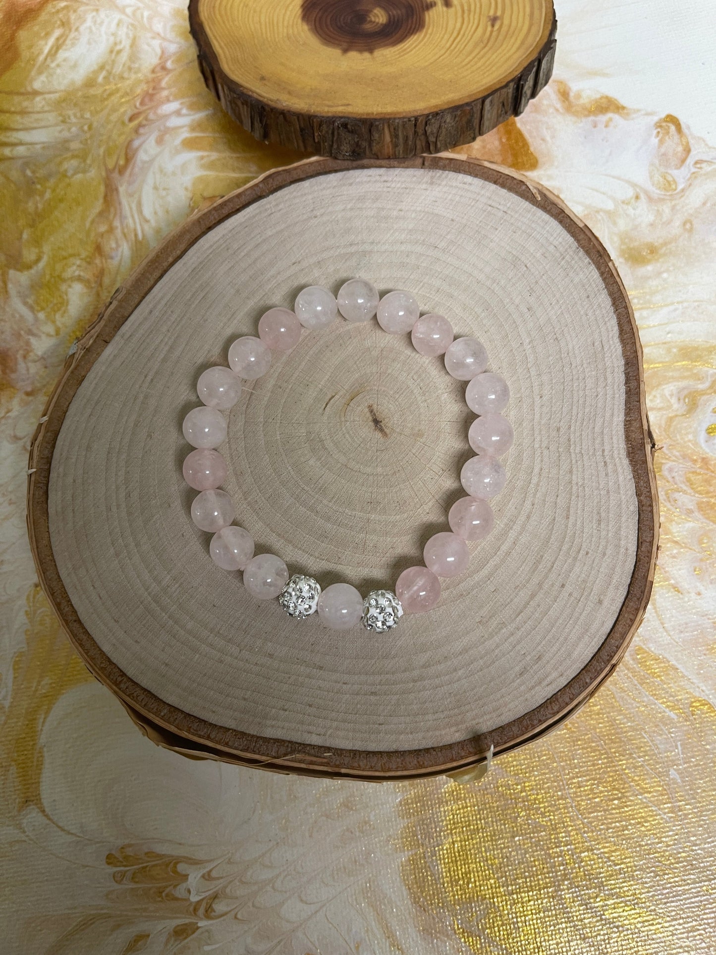 Light Pink Bedazzle Beaded Stretchy BraceletPink tiful of LOVE