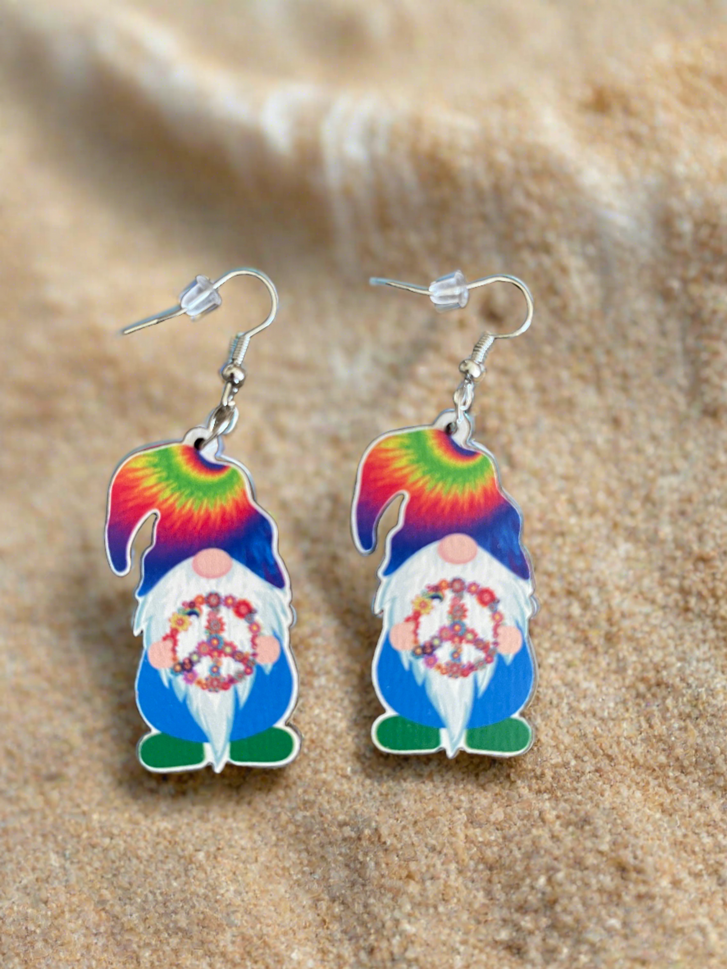 Hippie Gnome Wire earringsPink tiful of LOVE
