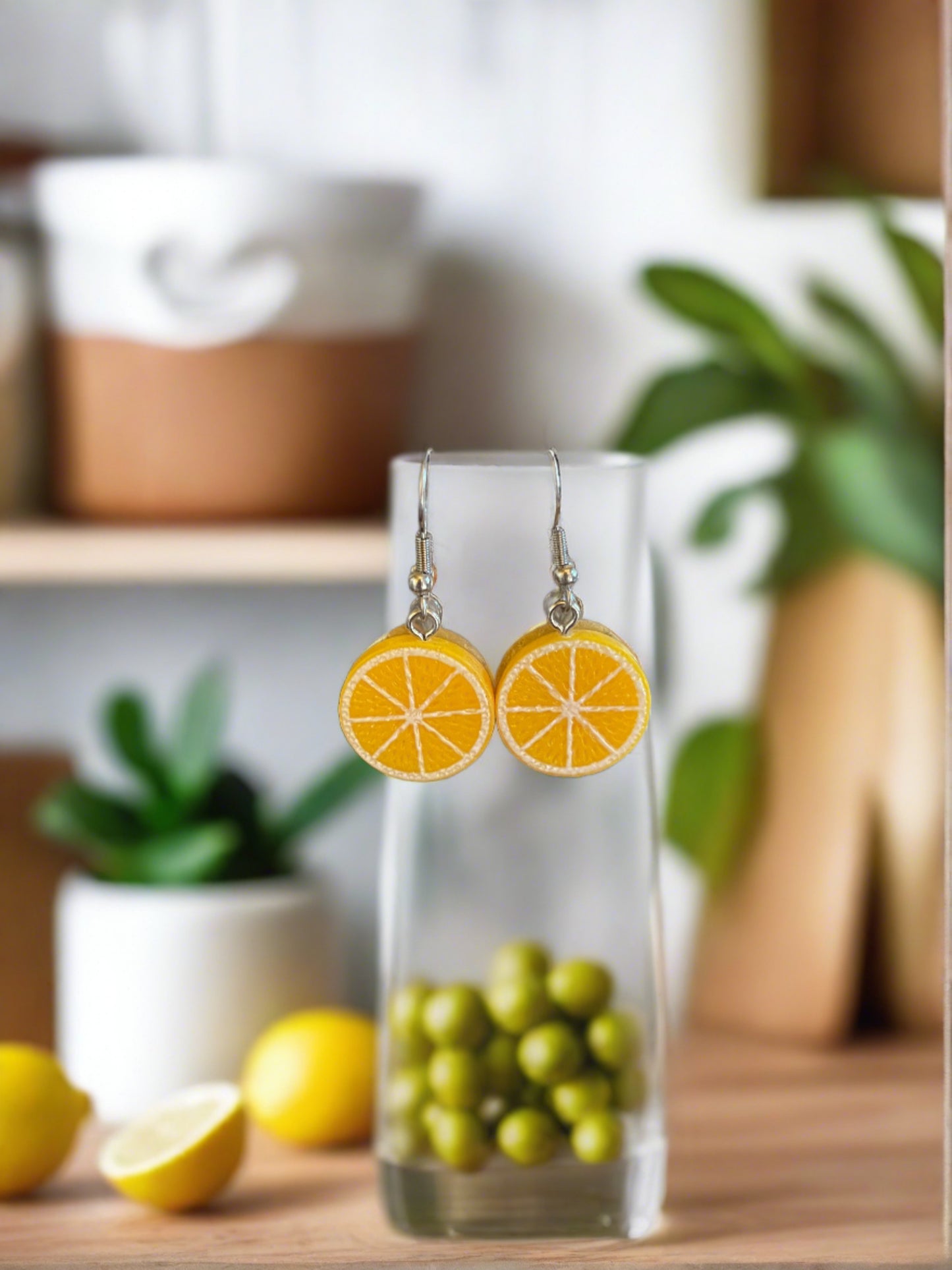 Playful citrus-y twist Lemon Wire EarringsPink tiful of LOVE
