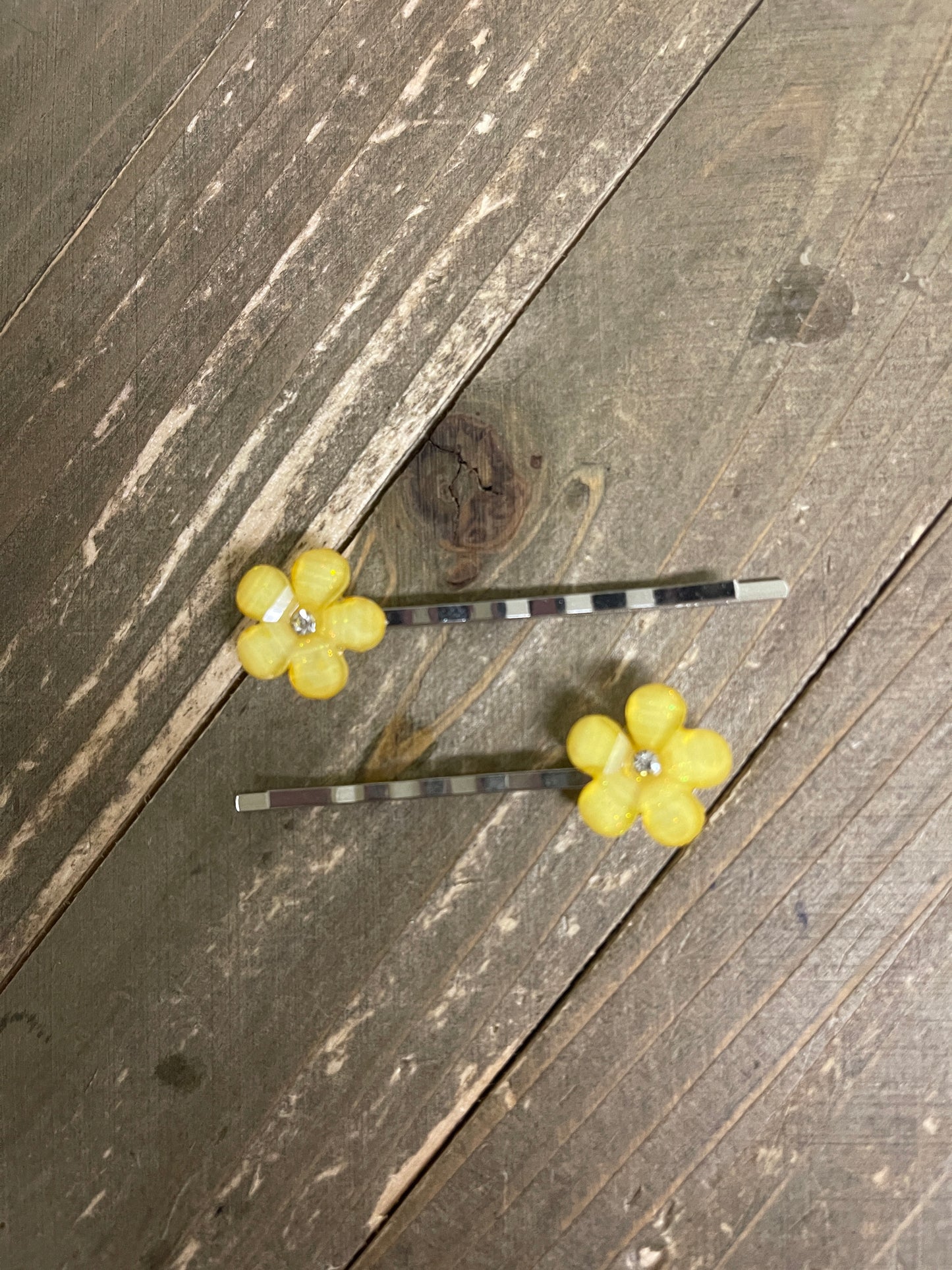 Flower Power Hair Barretts (a pair)Pink tiful of LOVE