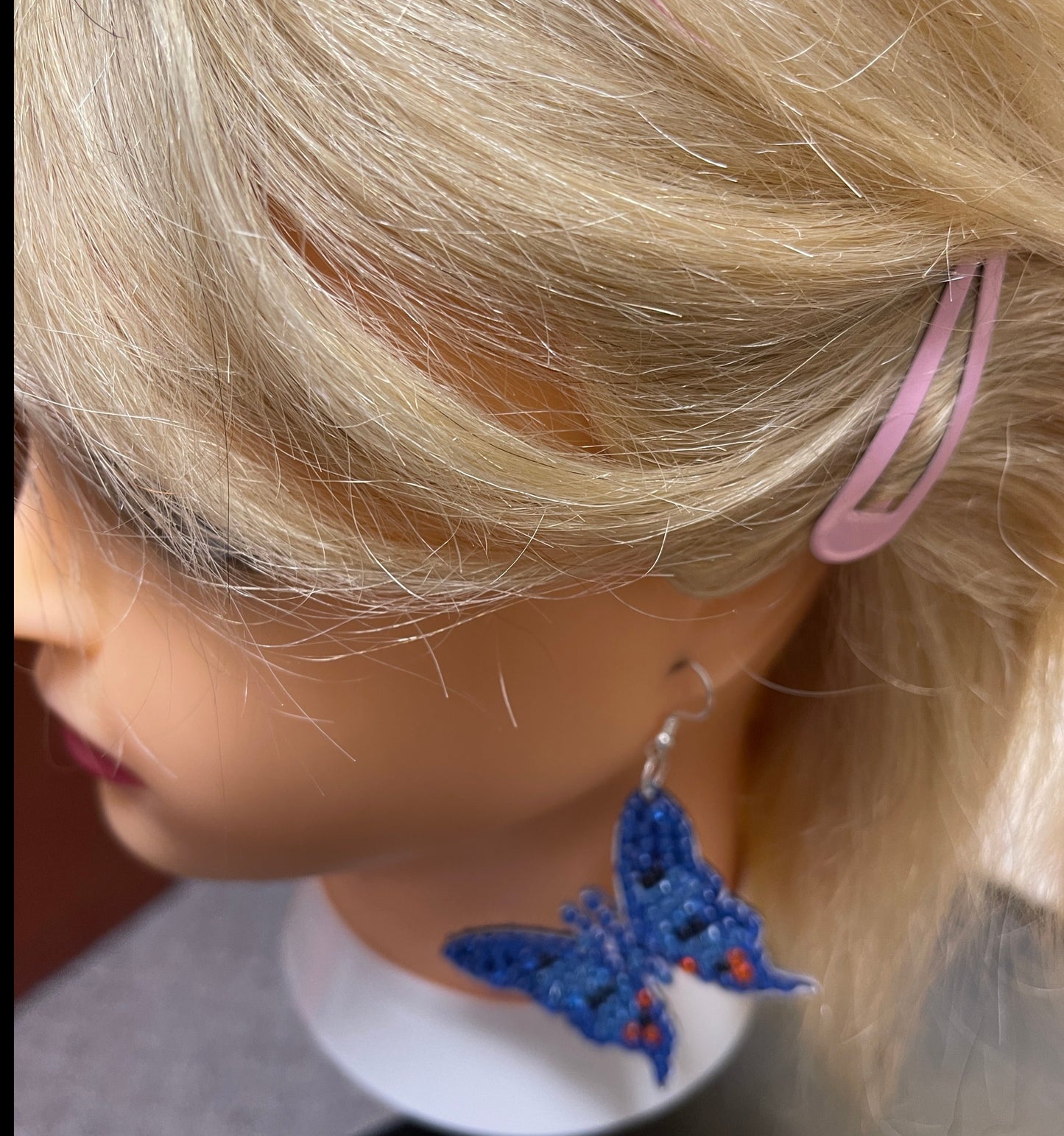 Diamond Painting Butterfly Wire Earrings-11Pink tiful of LOVE