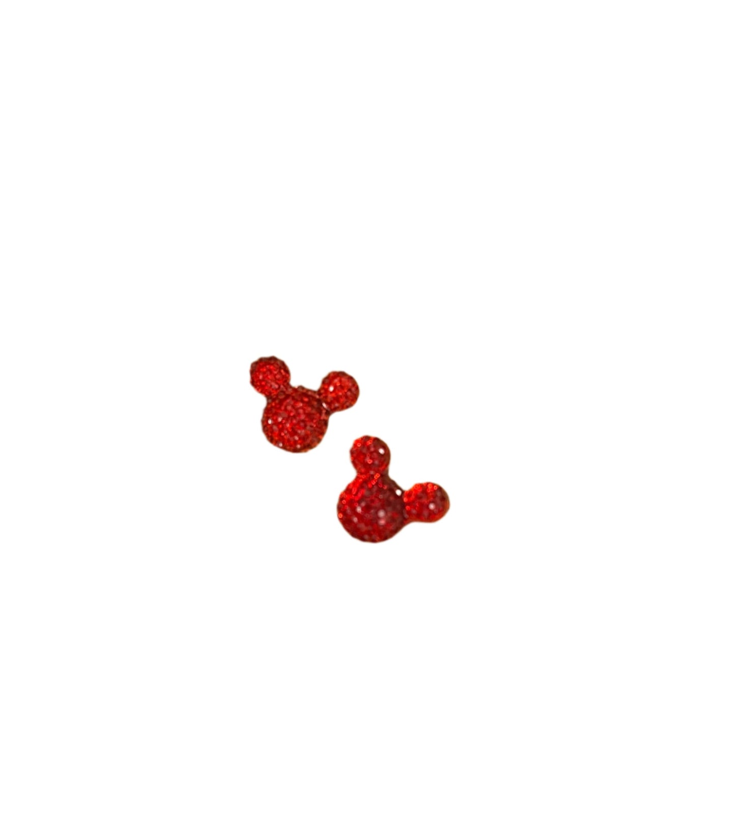 SPARKLING RED MOUSE Ears Stud EarringsPink tiful of LOVE