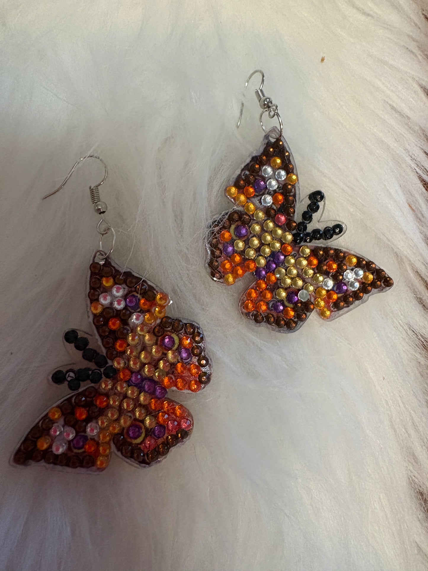 🦋 Diamond Art Butterfly Earrings -17
