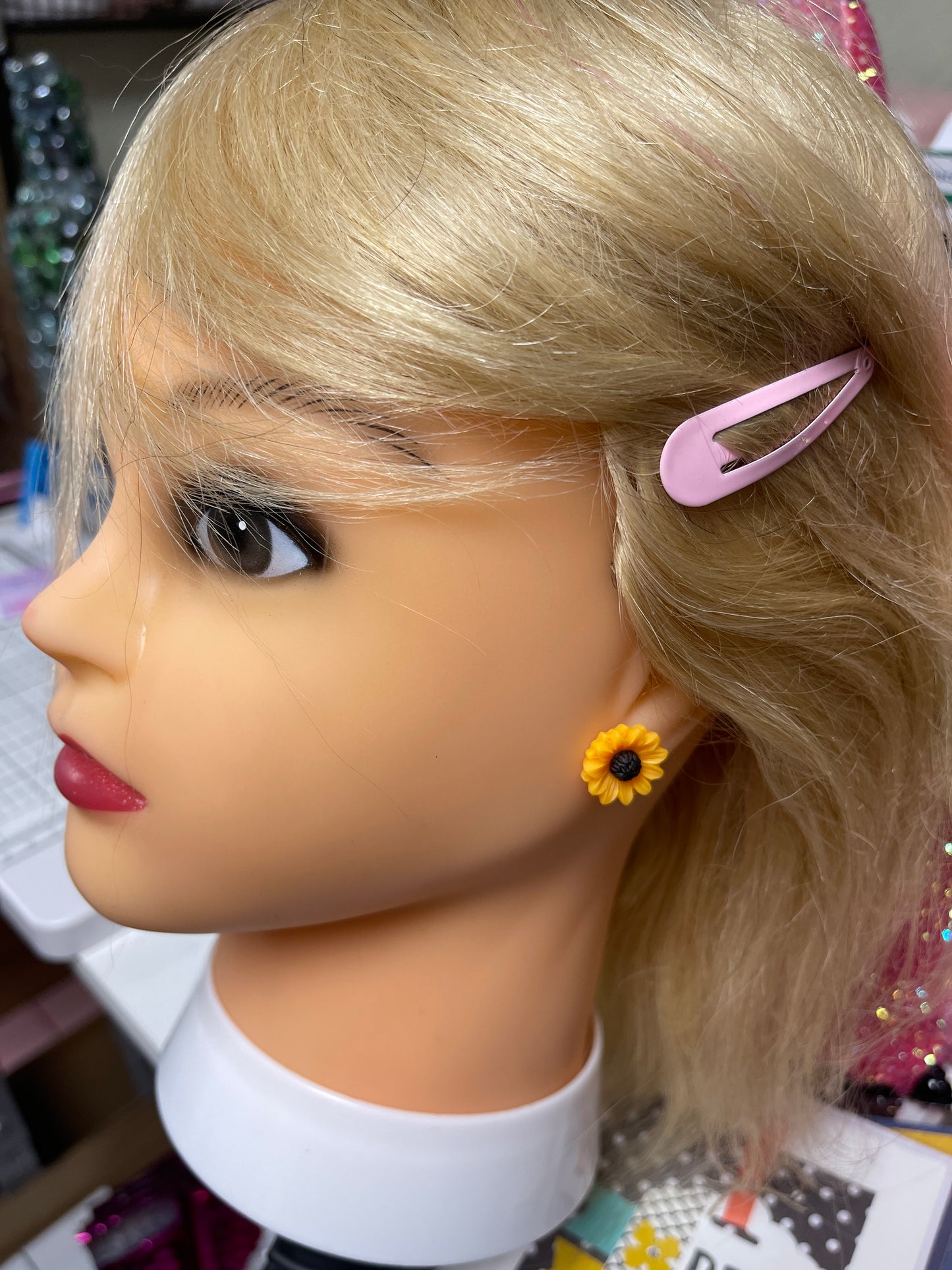 Charming Sunflower Post EarringsPink tiful of LOVE