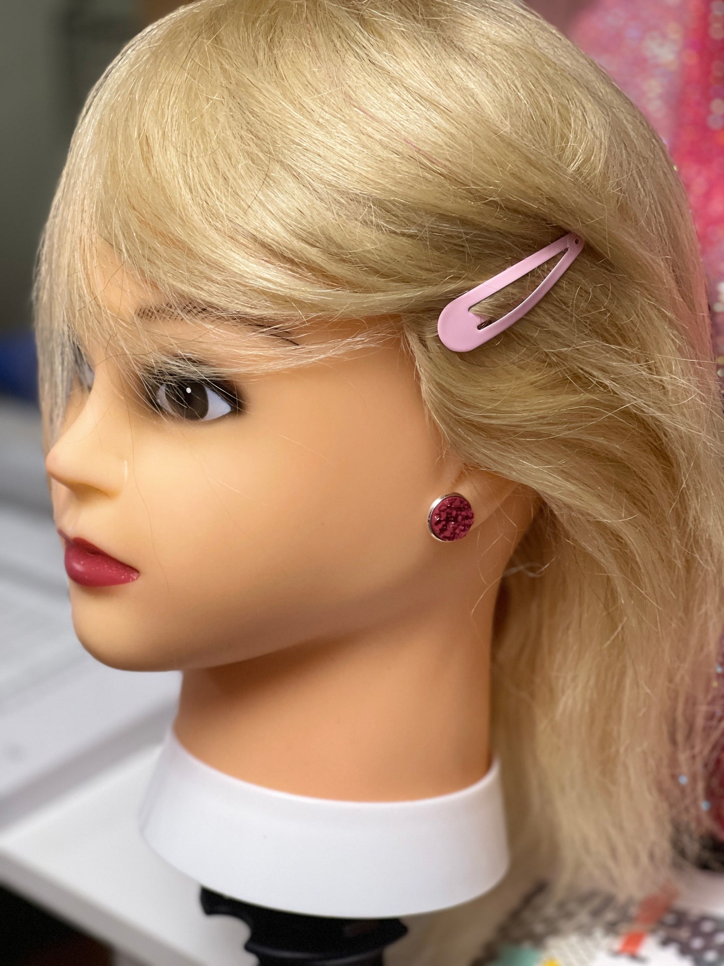 Sparkly Magenta Druzy Stud EarringsPink tiful of LOVE