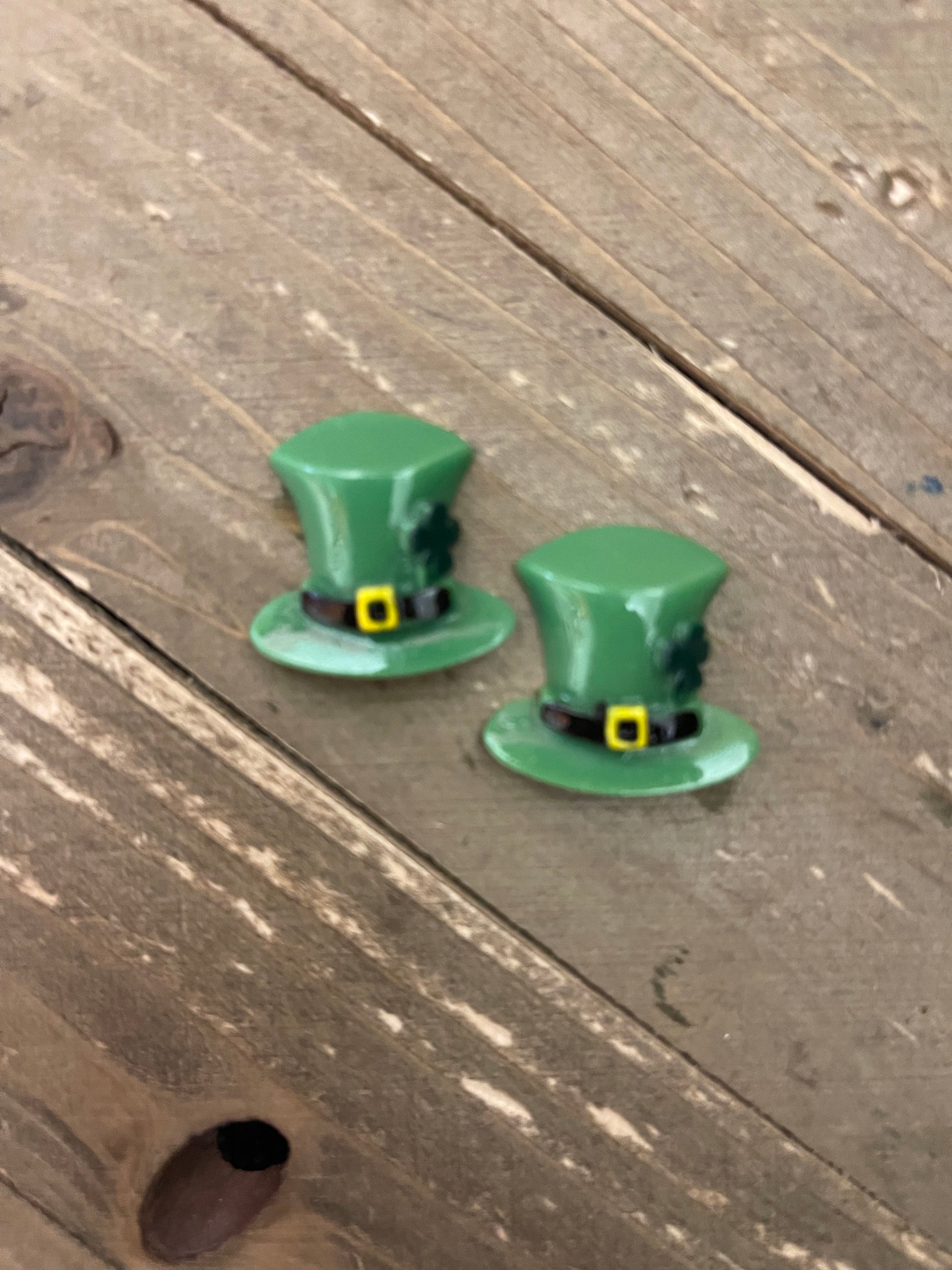 Shamrock Green Hat Stud EarringsPink tiful of LOVE