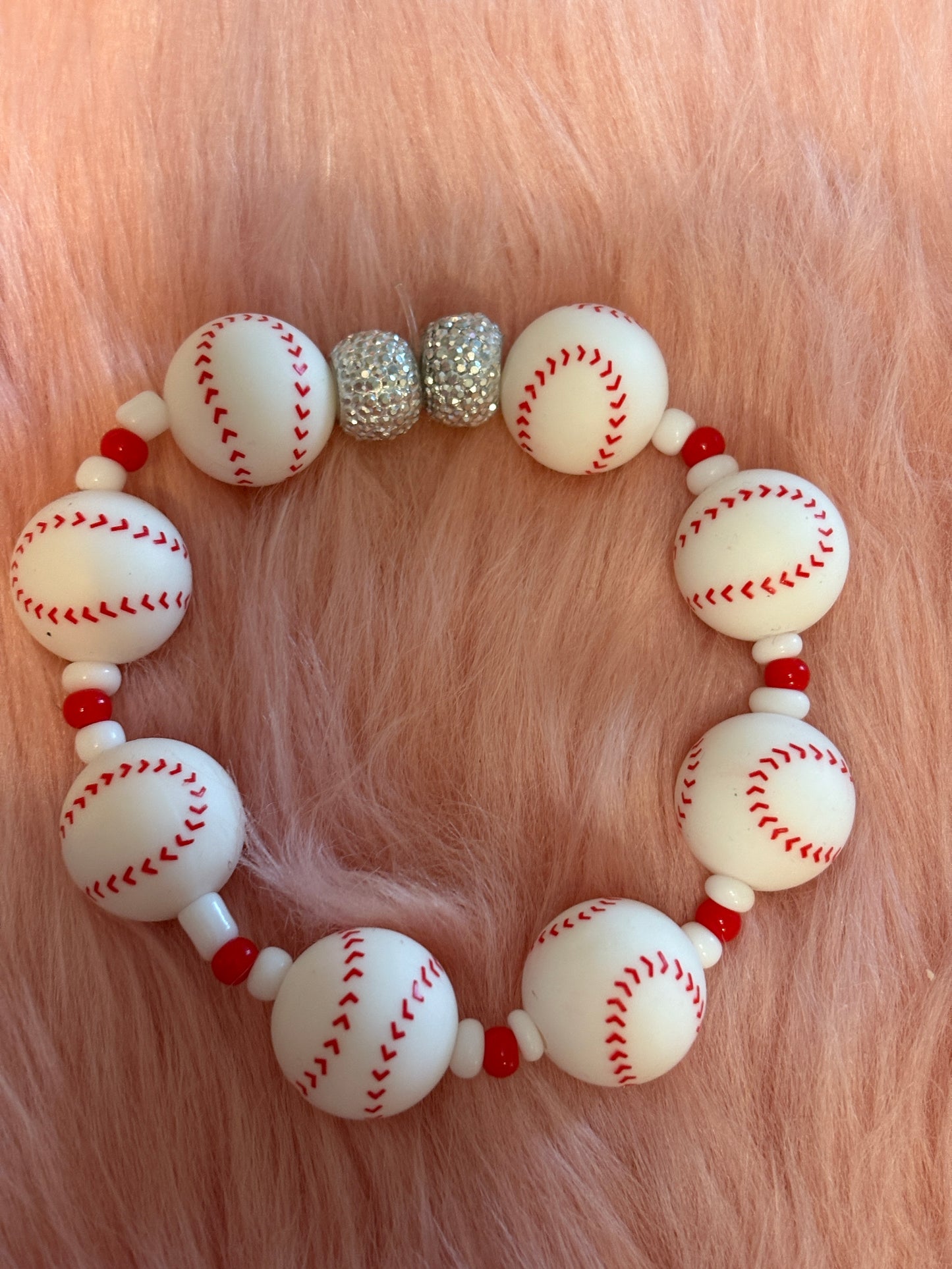 ⚾ Baseball Beaded Stretch Bracelet