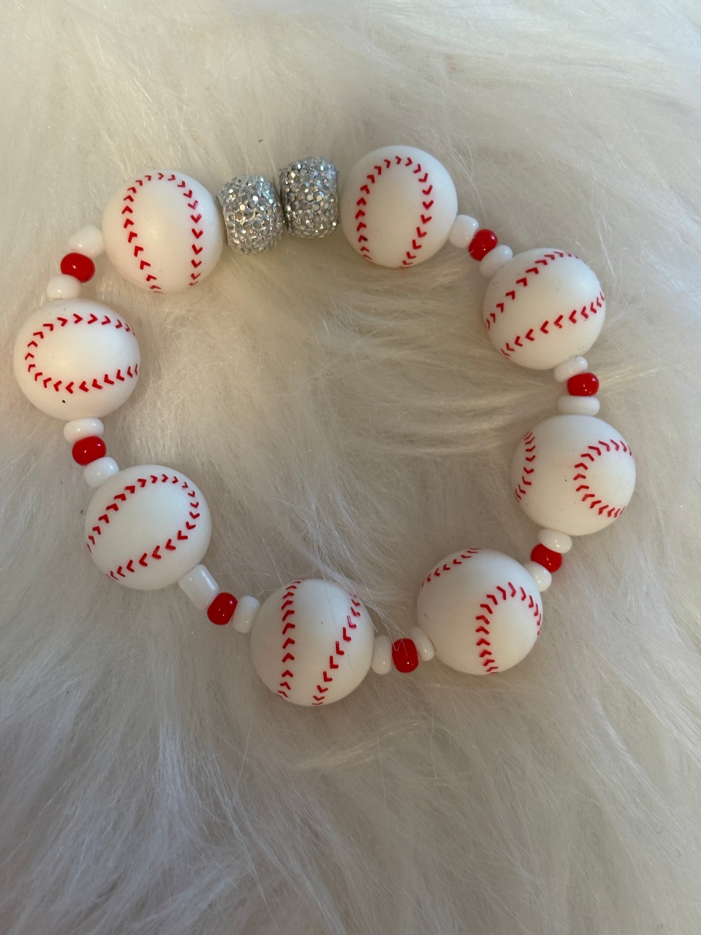 ⚾ Baseball Beaded Stretch Bracelet