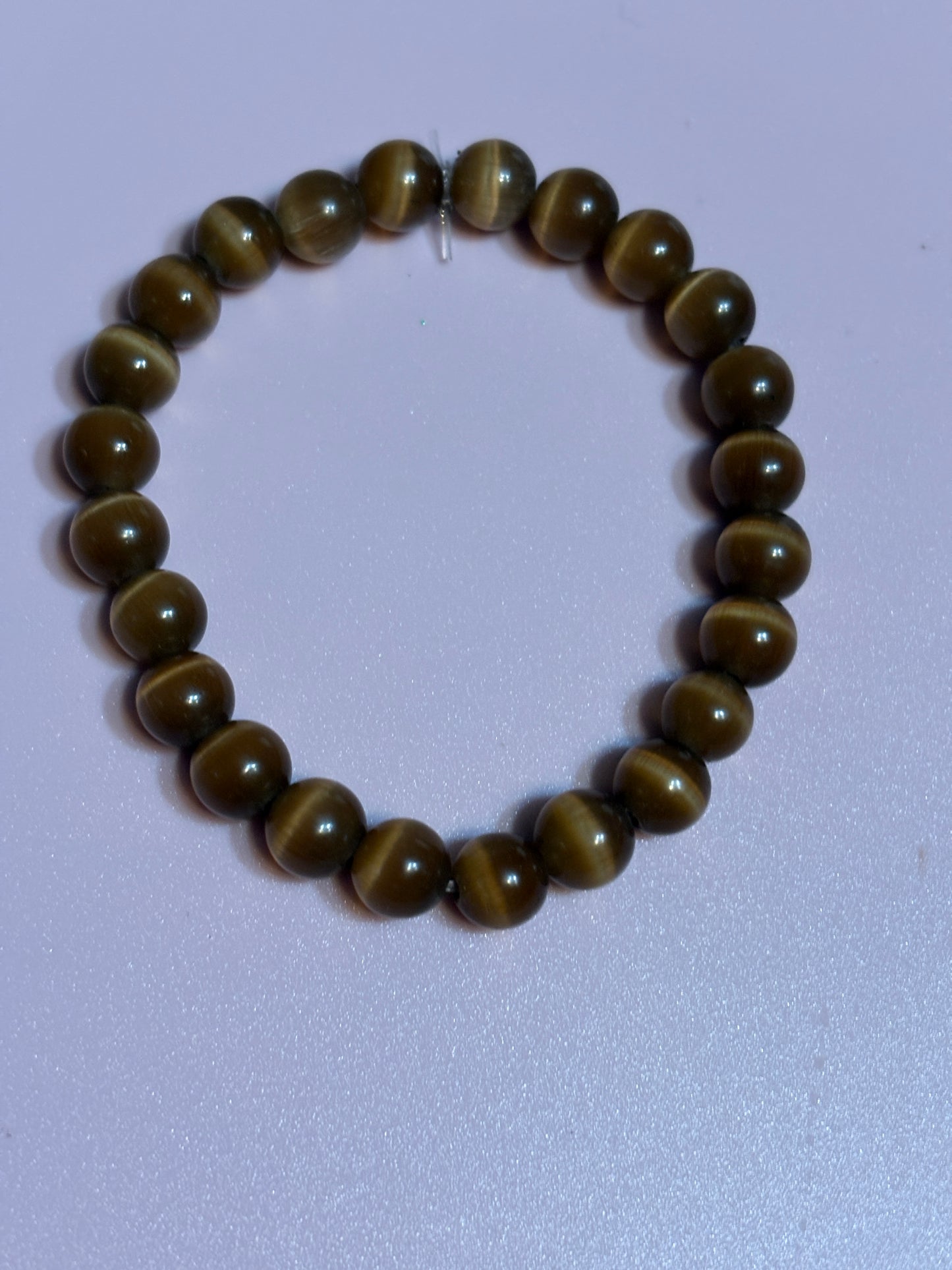 ✨ Brown Cat's Eye Glass Beaded Stretchy Bracelet ✨